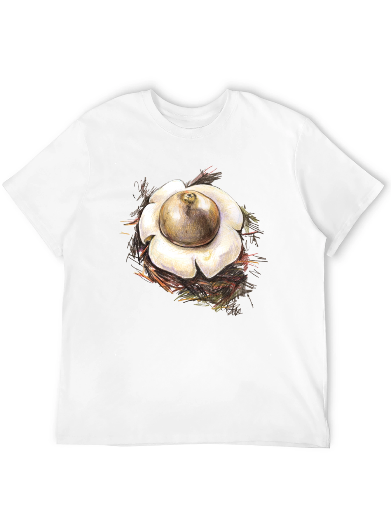 Earthstar Mushroom Graphic Tee - Unique Design