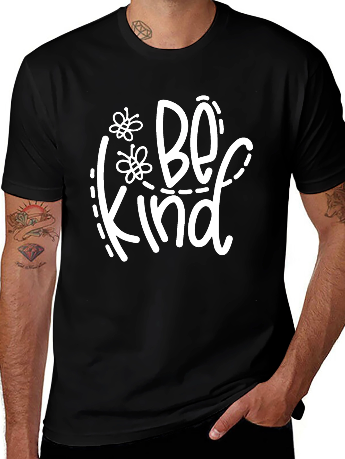 Be Kind Bee Graphic Black Tee