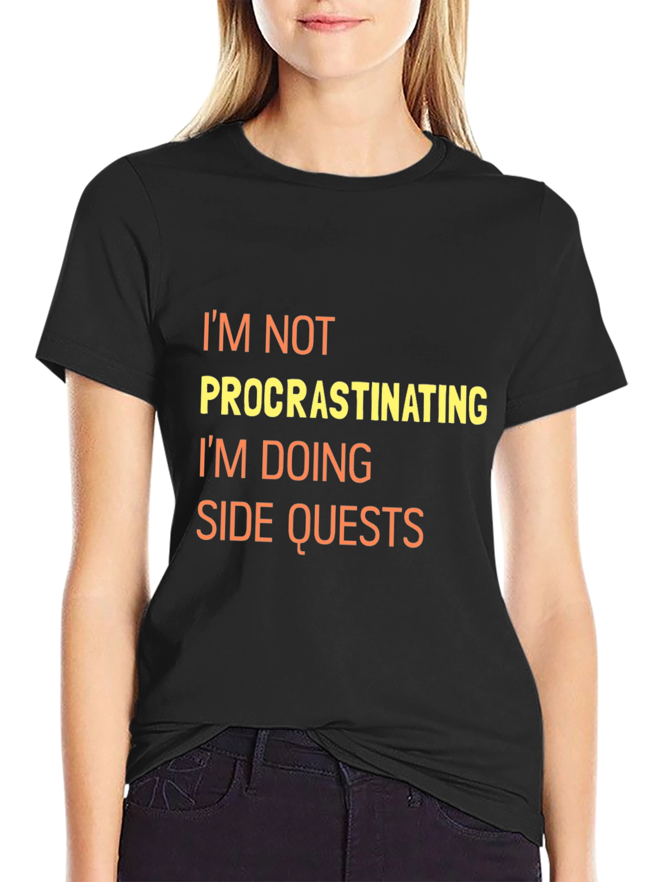 Side Quests Black Graphic Tee