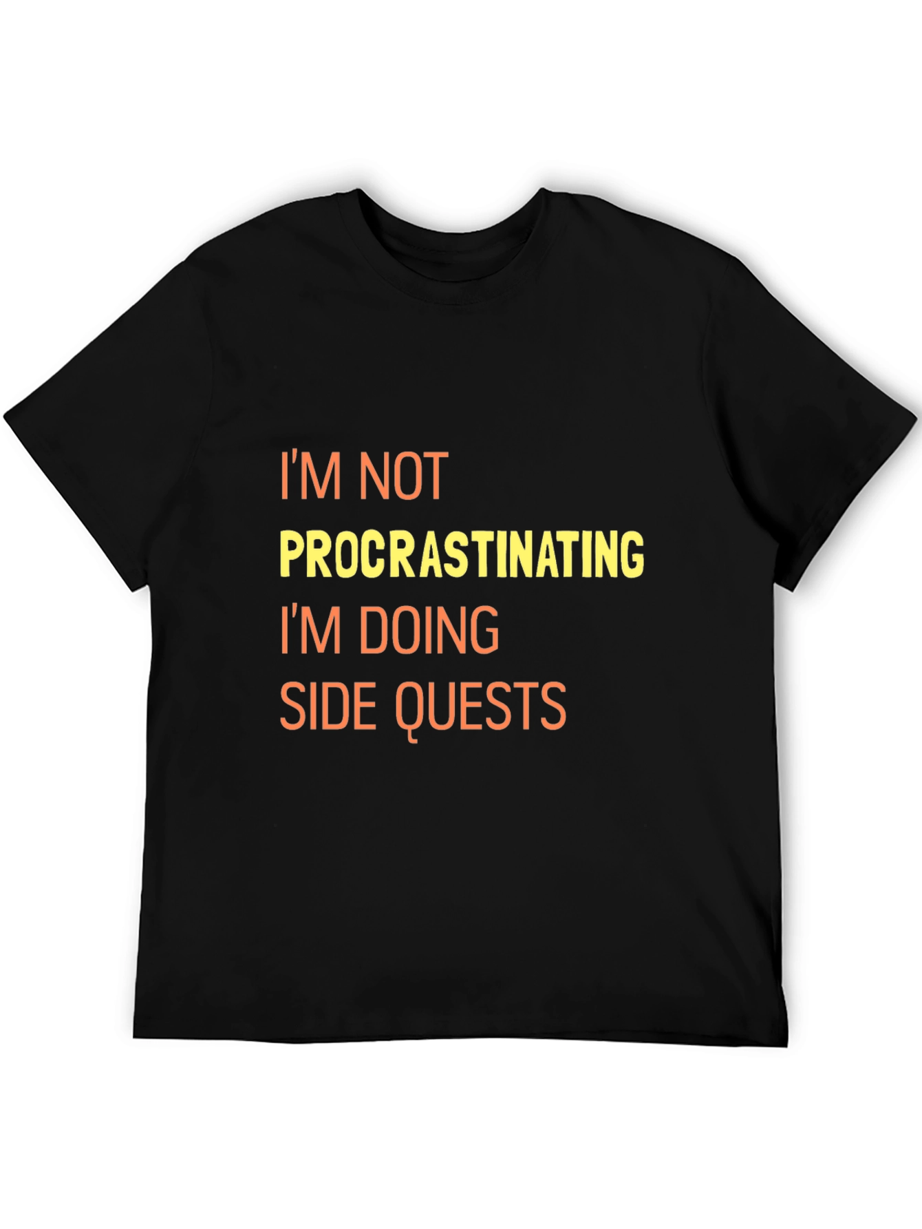 Side Quests Black Graphic Tee