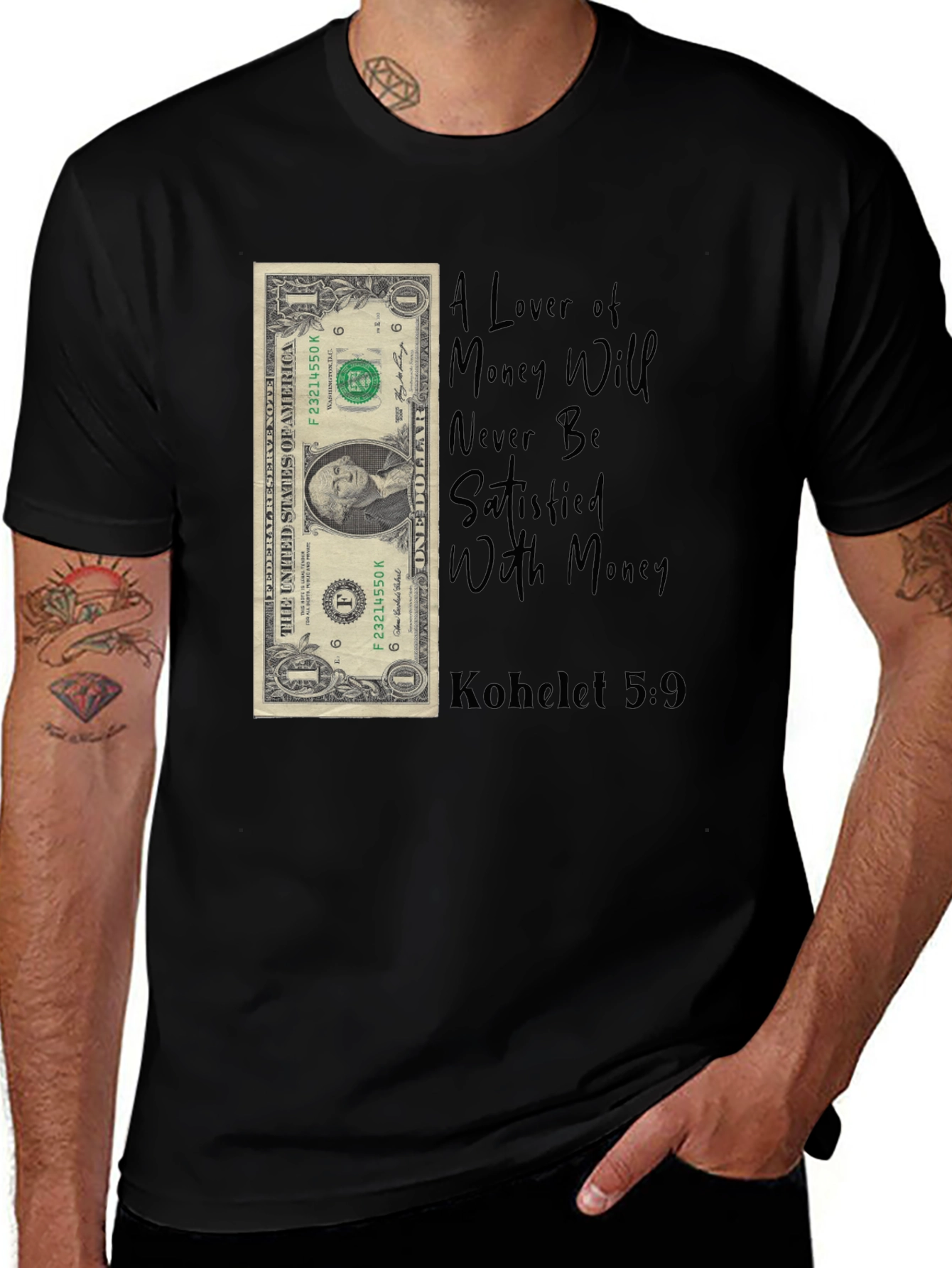 Money Lover T-Shirt - Kohelet 5:9 - Unisex