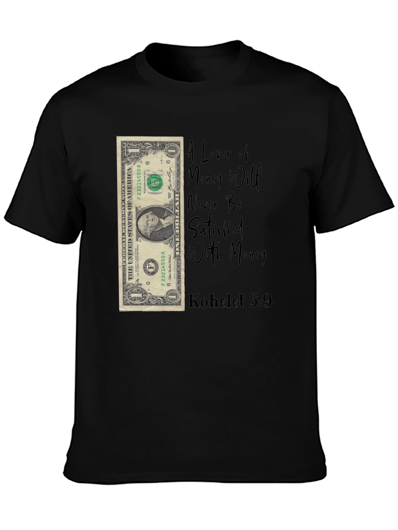 Money Lover T-Shirt - Kohelet 5:9 - Unisex