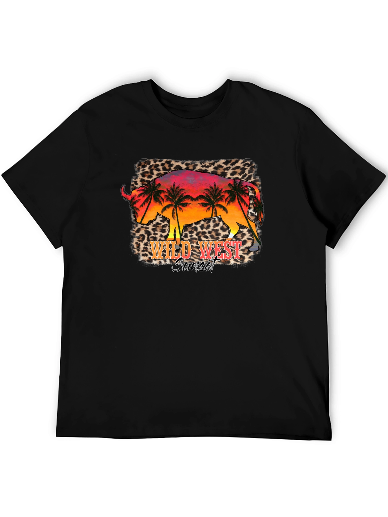 Wild West Sunset Graphic Tee - Black
