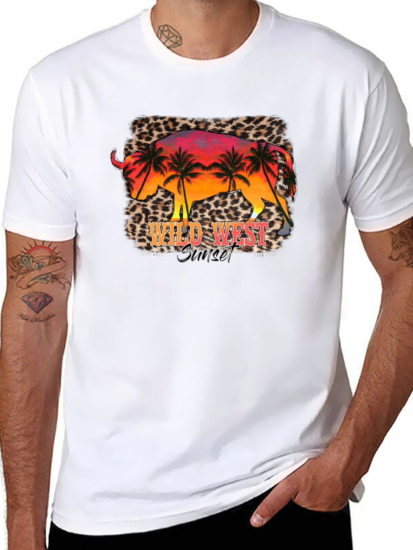 Wild West Sunset Graphic Tee - Black
