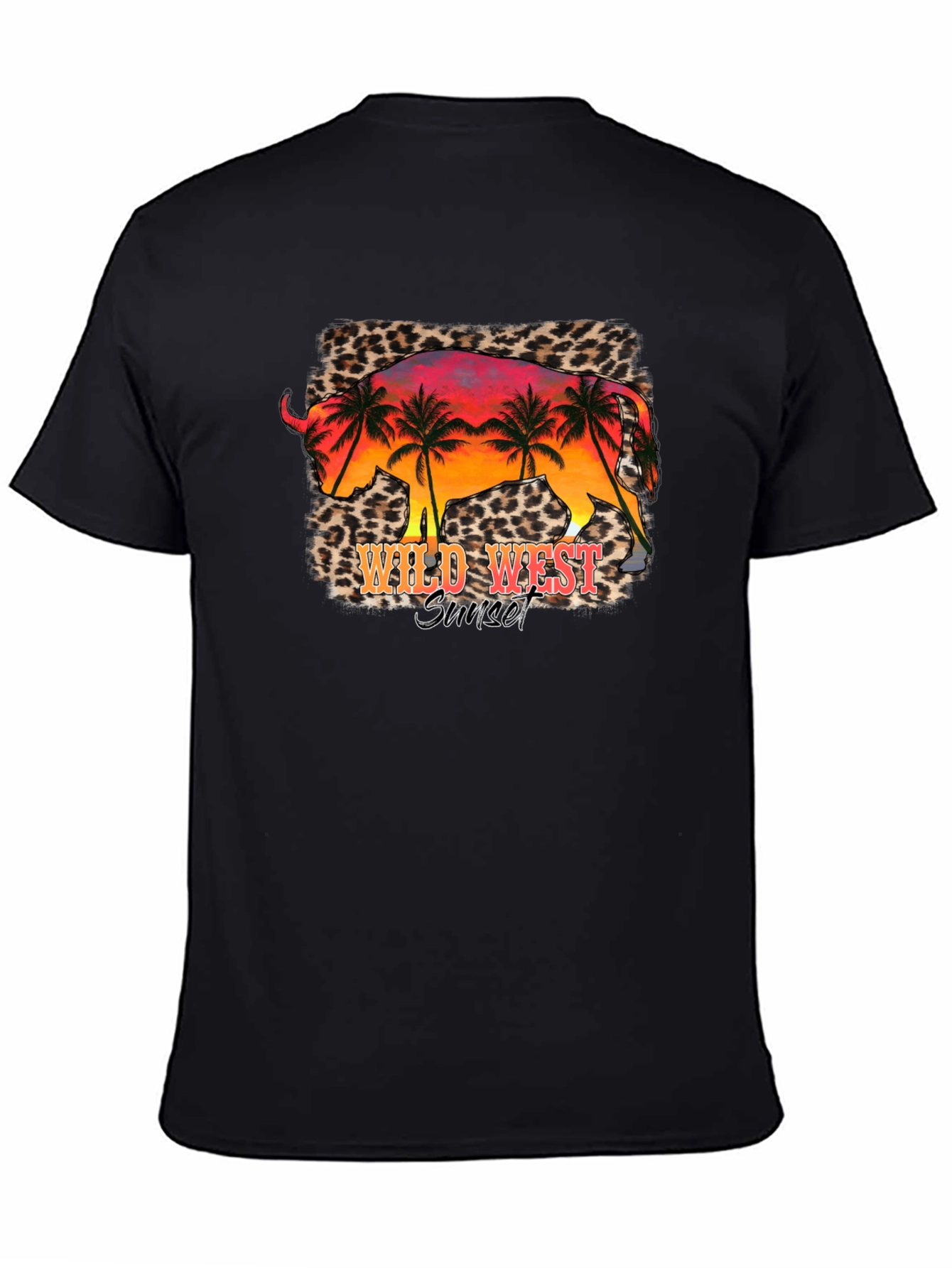 Wild West Sunset Graphic Tee - Black