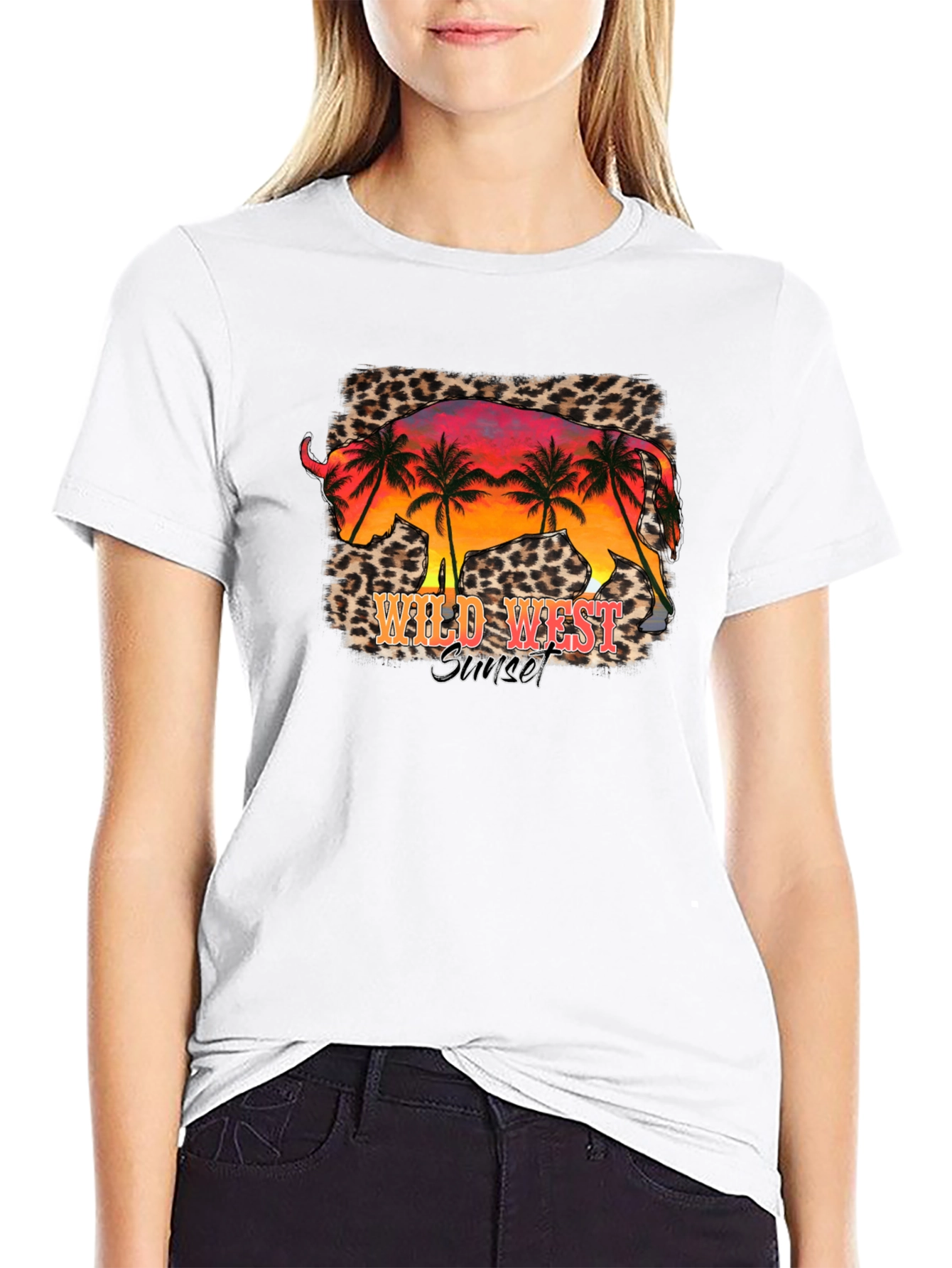 Wild West Sunset Graphic Tee - Black