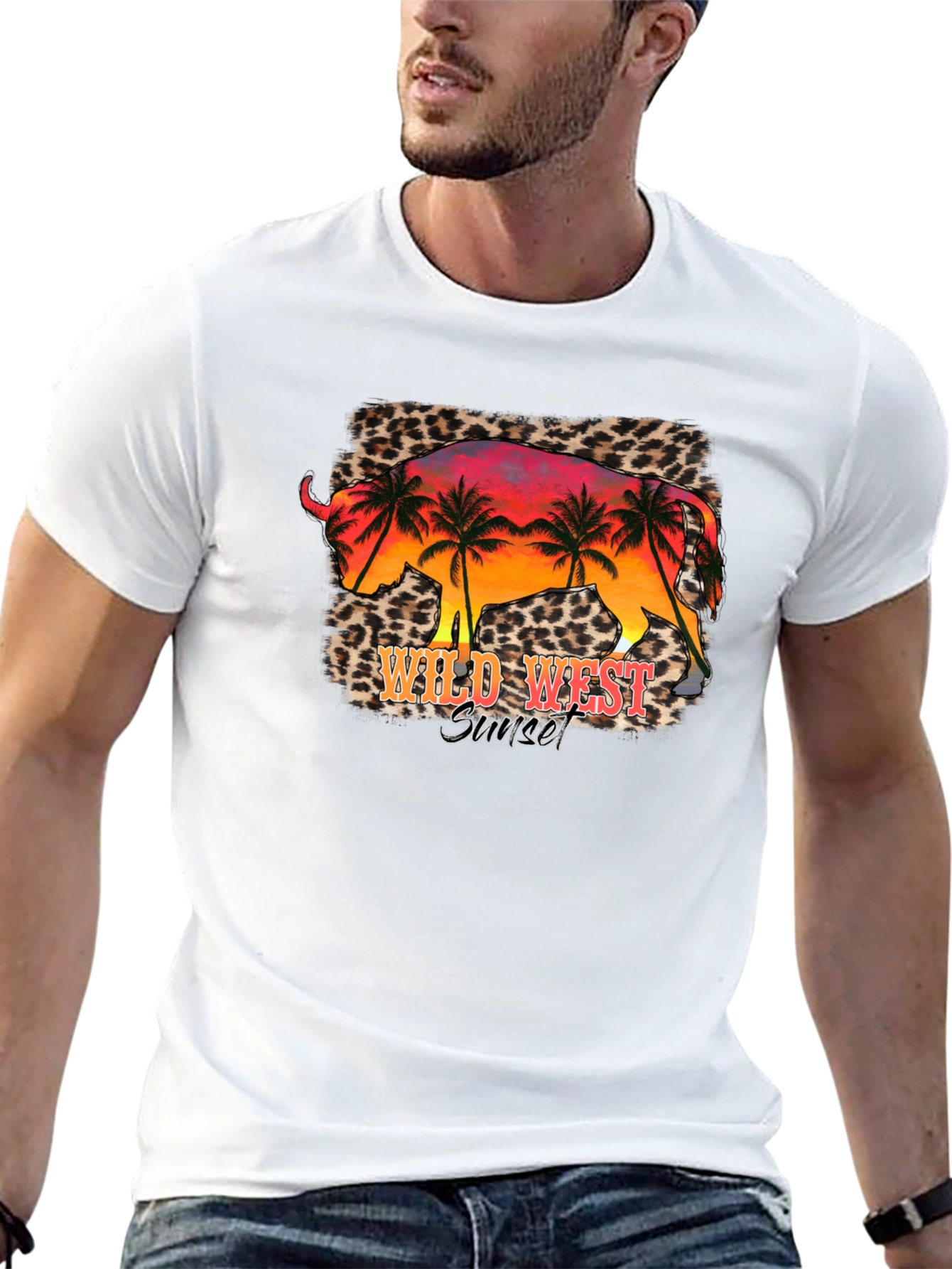 Wild West Sunset Graphic Tee - Black