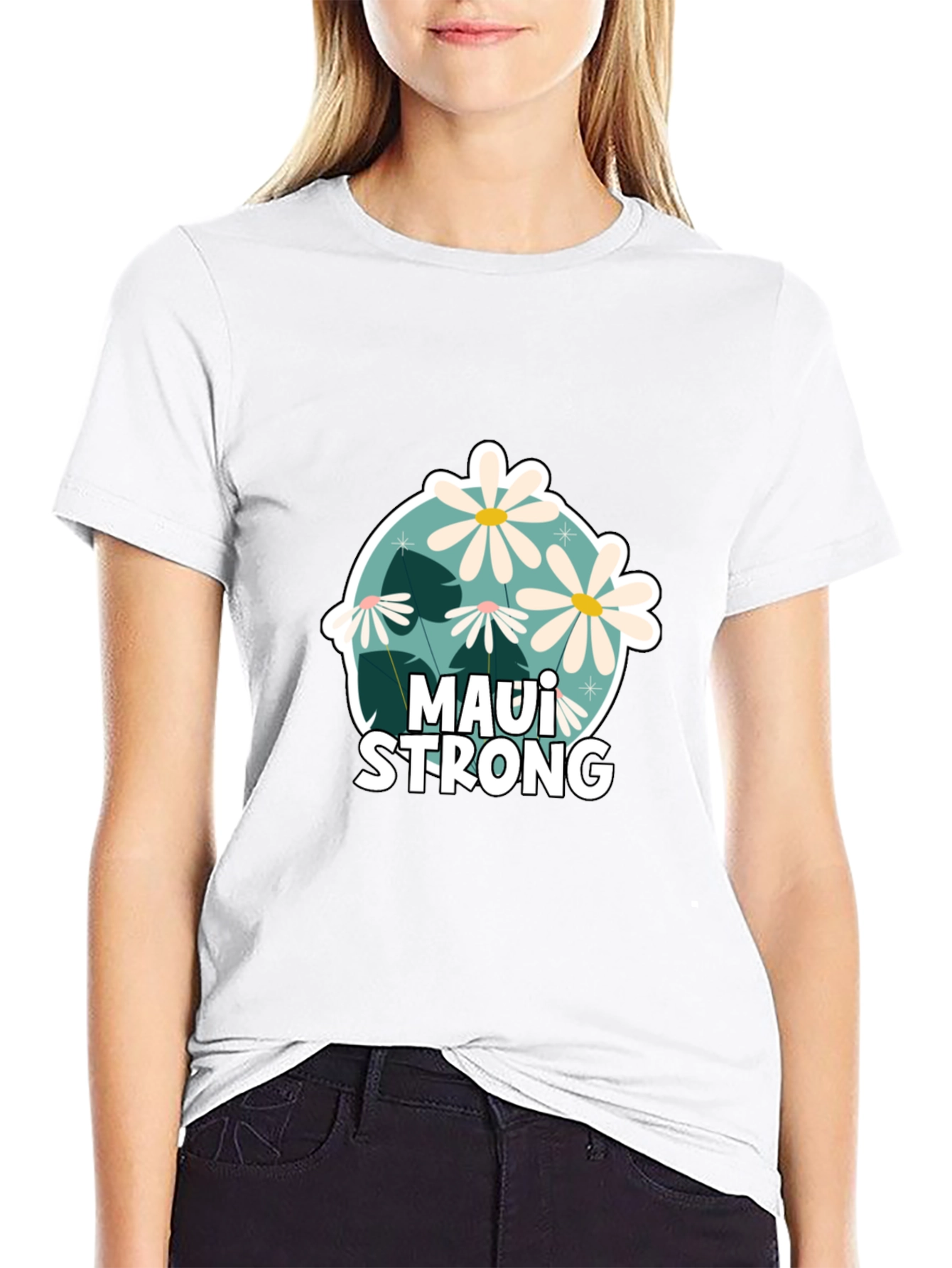 Maui Strong Graphic Tee - Black Cotton Comfort