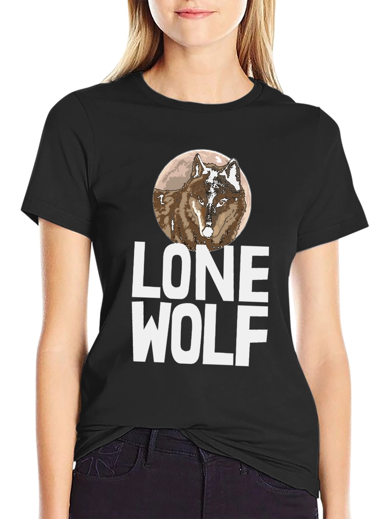 Lone Wolf Graphic Tee - Stylish Mens T-Shirt