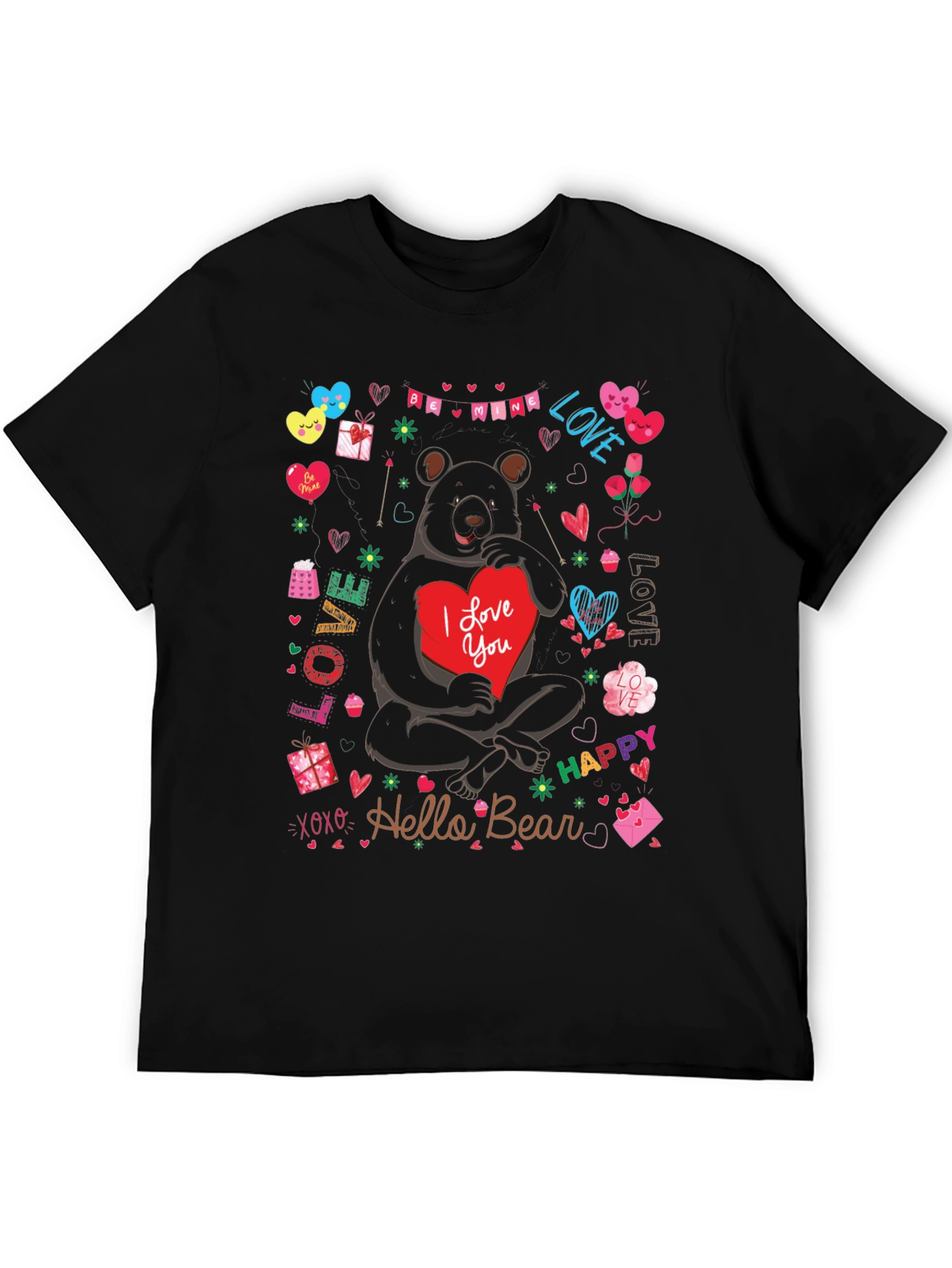 Valentines Day Bear Graphic Tee - Hello Bear!