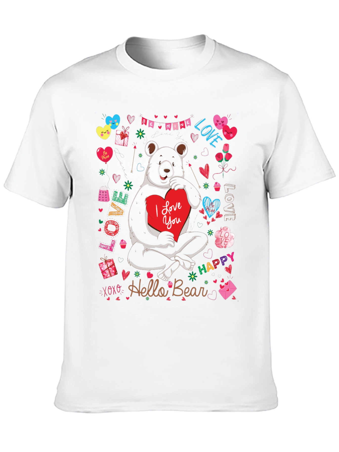 Valentines Day Bear Graphic Tee - Hello Bear!
