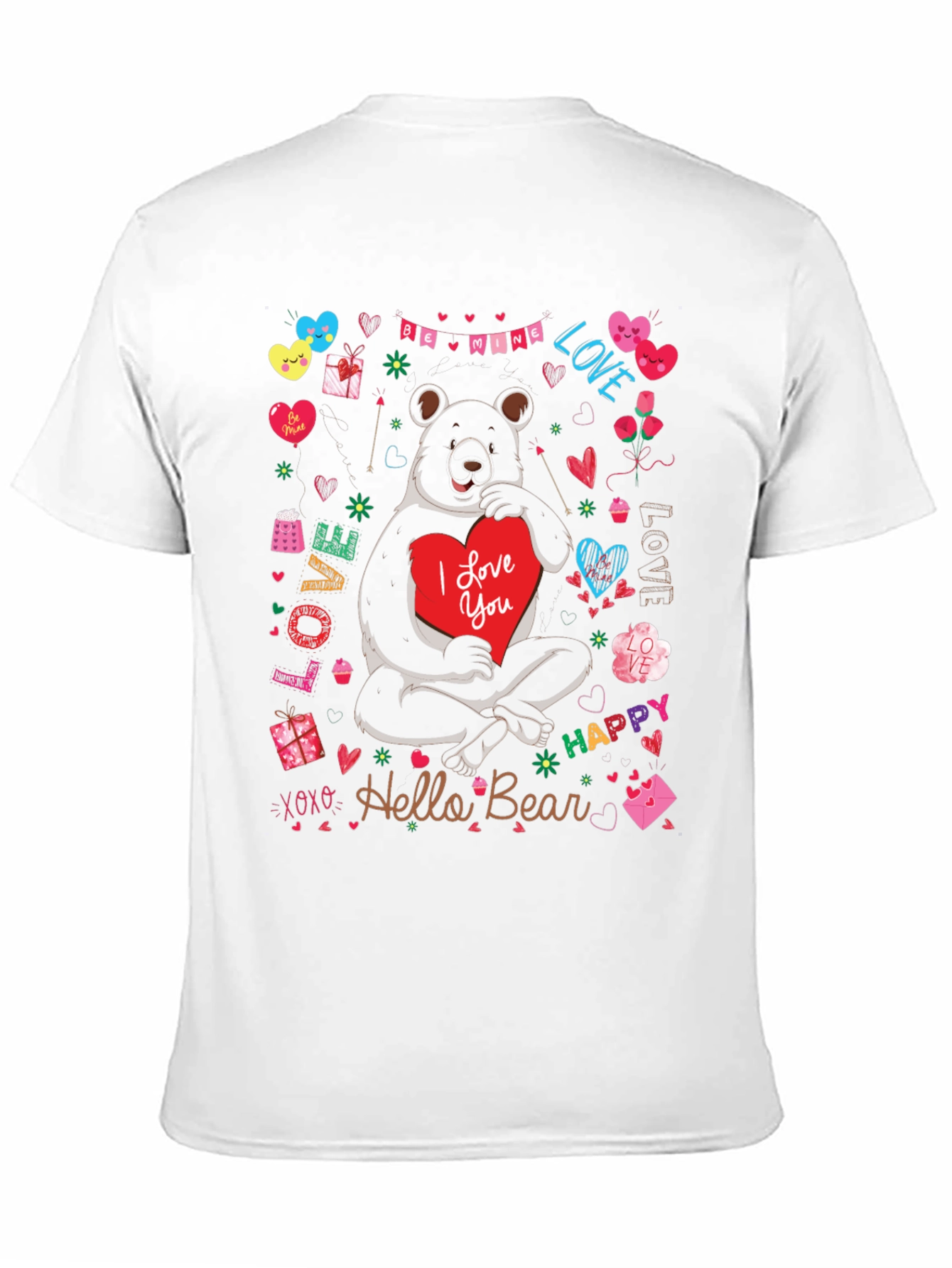 Valentines Day Bear Graphic Tee - Hello Bear!