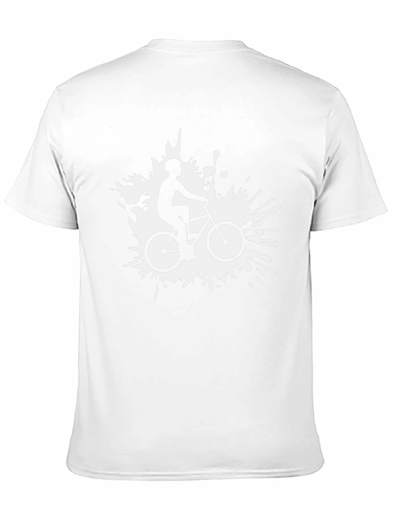 Mens Black T-Shirt with Bicycle Design