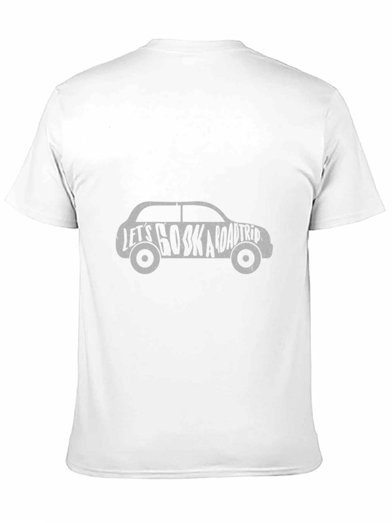 Road Trip Car Graphic Tee - Black Cotton T-Shirt