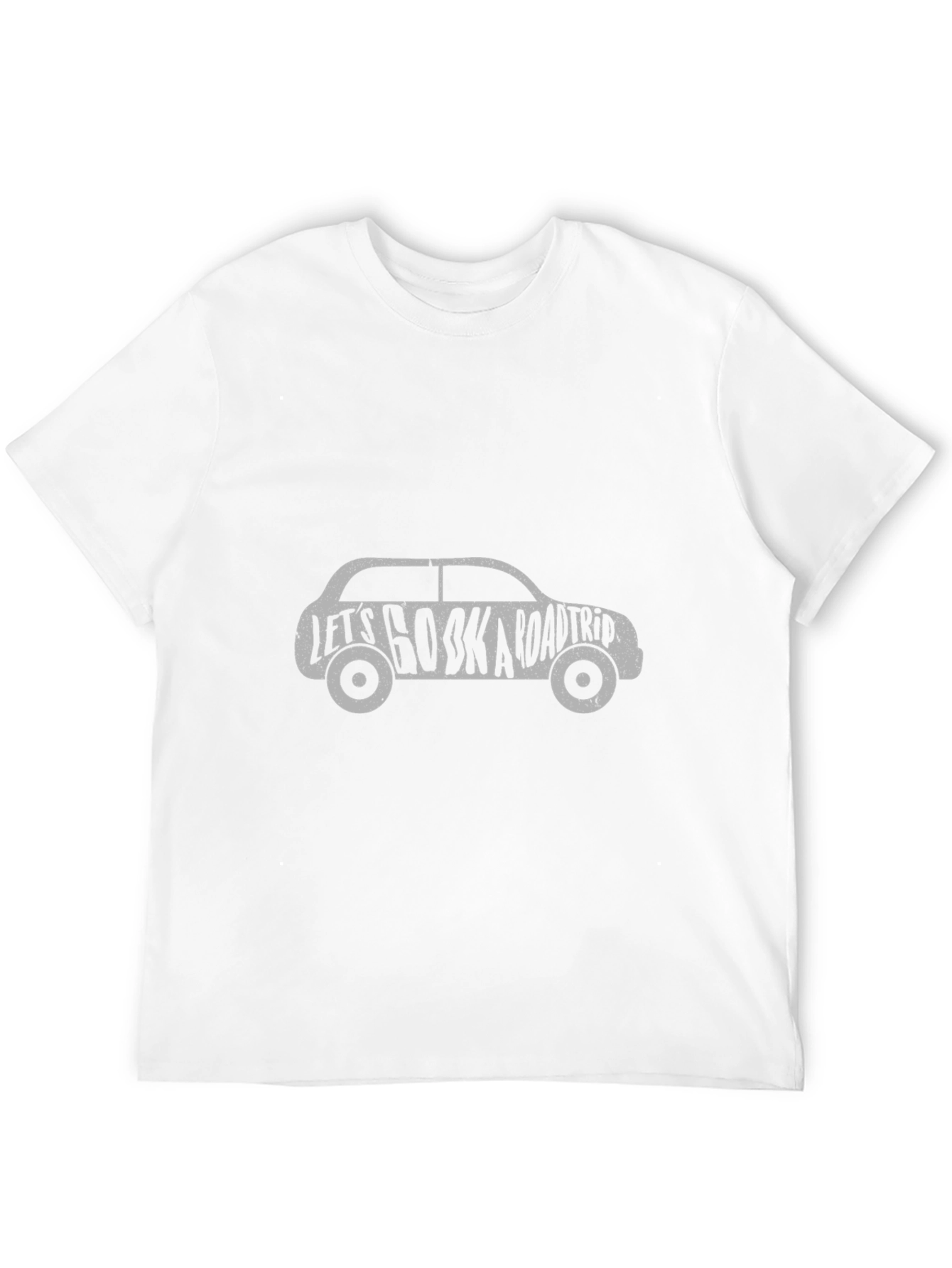 Road Trip Car Graphic Tee - Black Cotton T-Shirt