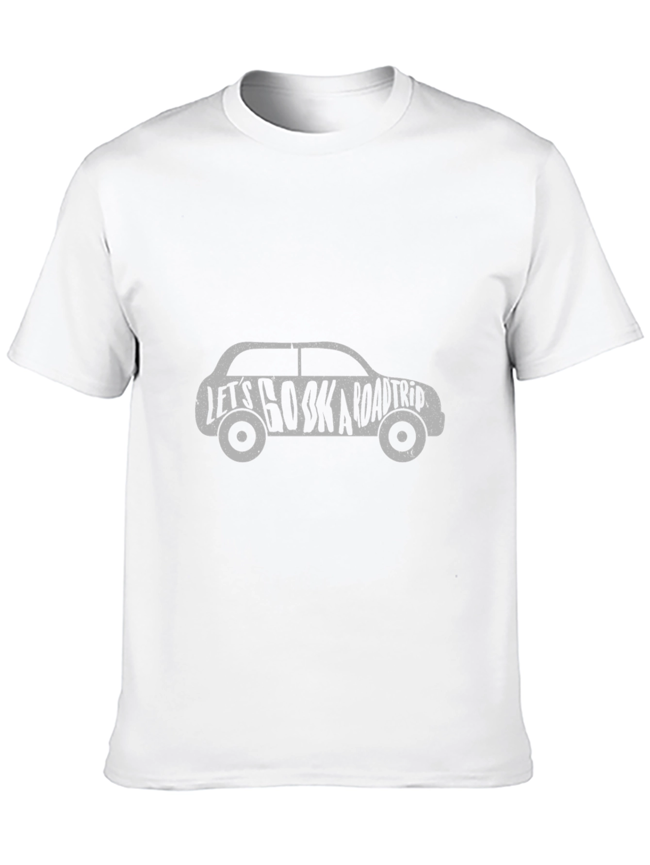 Road Trip Car Graphic Tee - Black Cotton T-Shirt