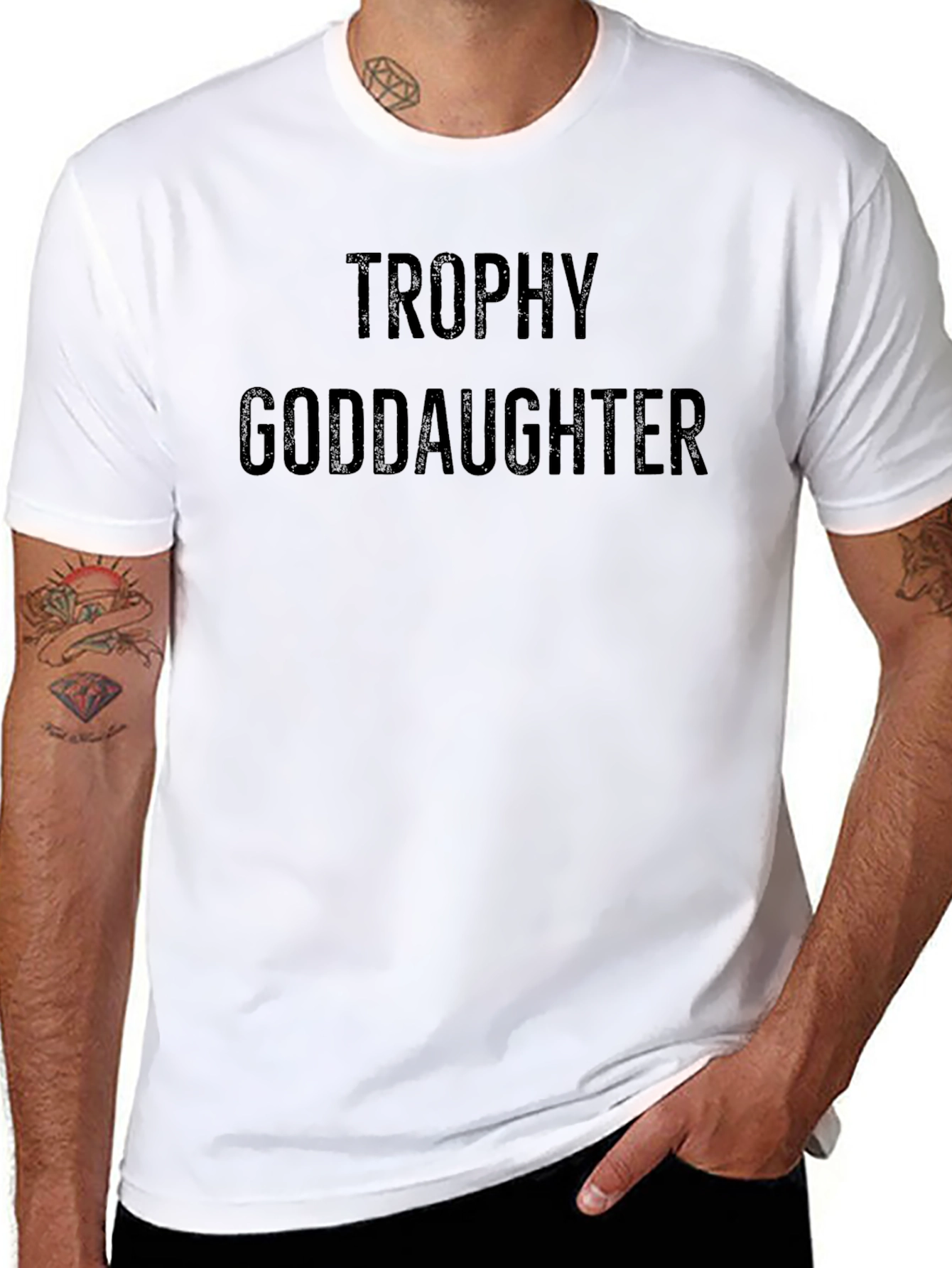 Trophy Goddaughter Black Graphic T-Shirt