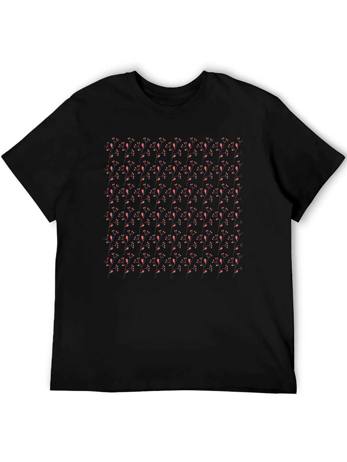 Stylish Patterned Black Tee