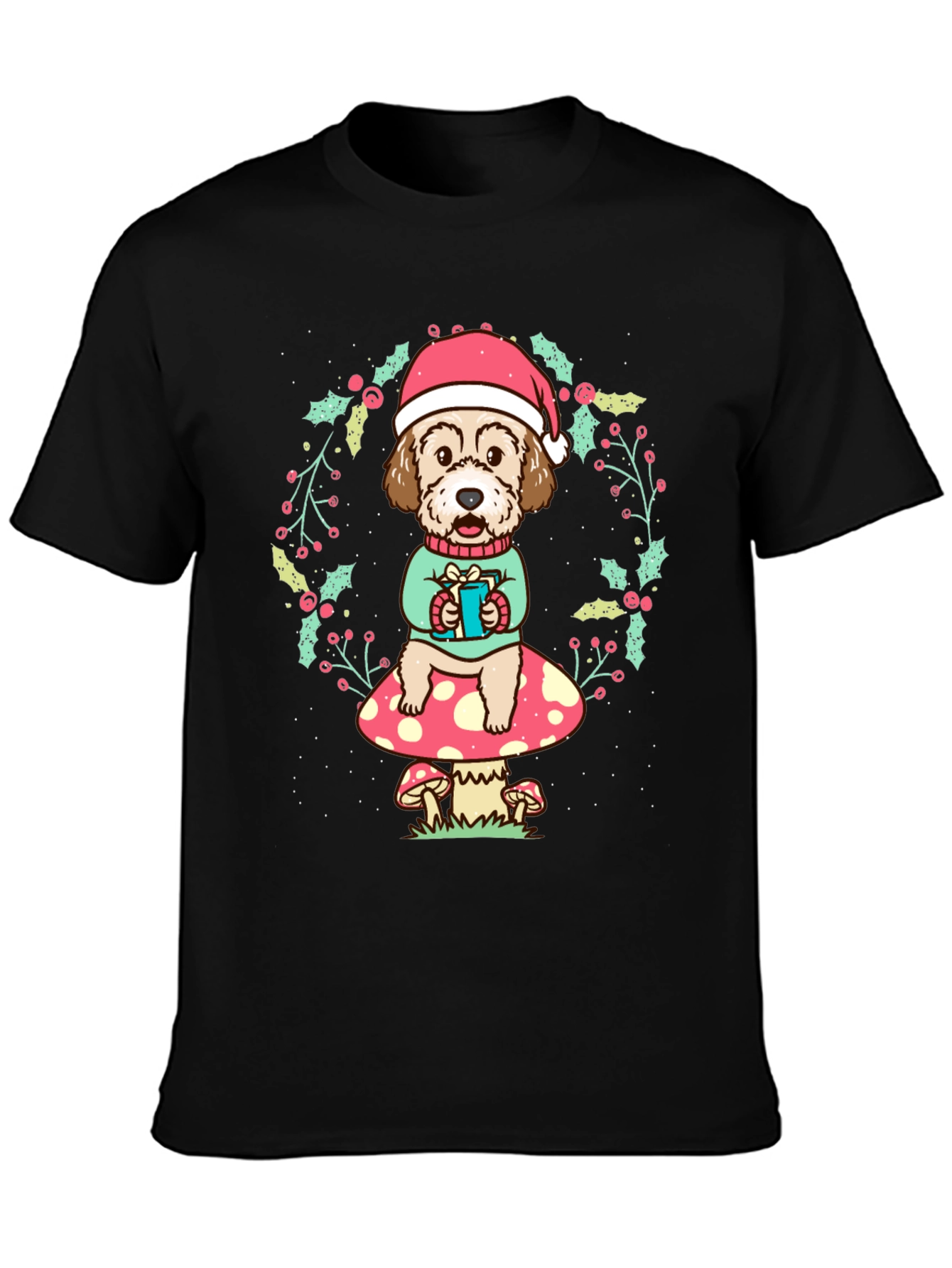 Festive Dog Christmas T-Shirt