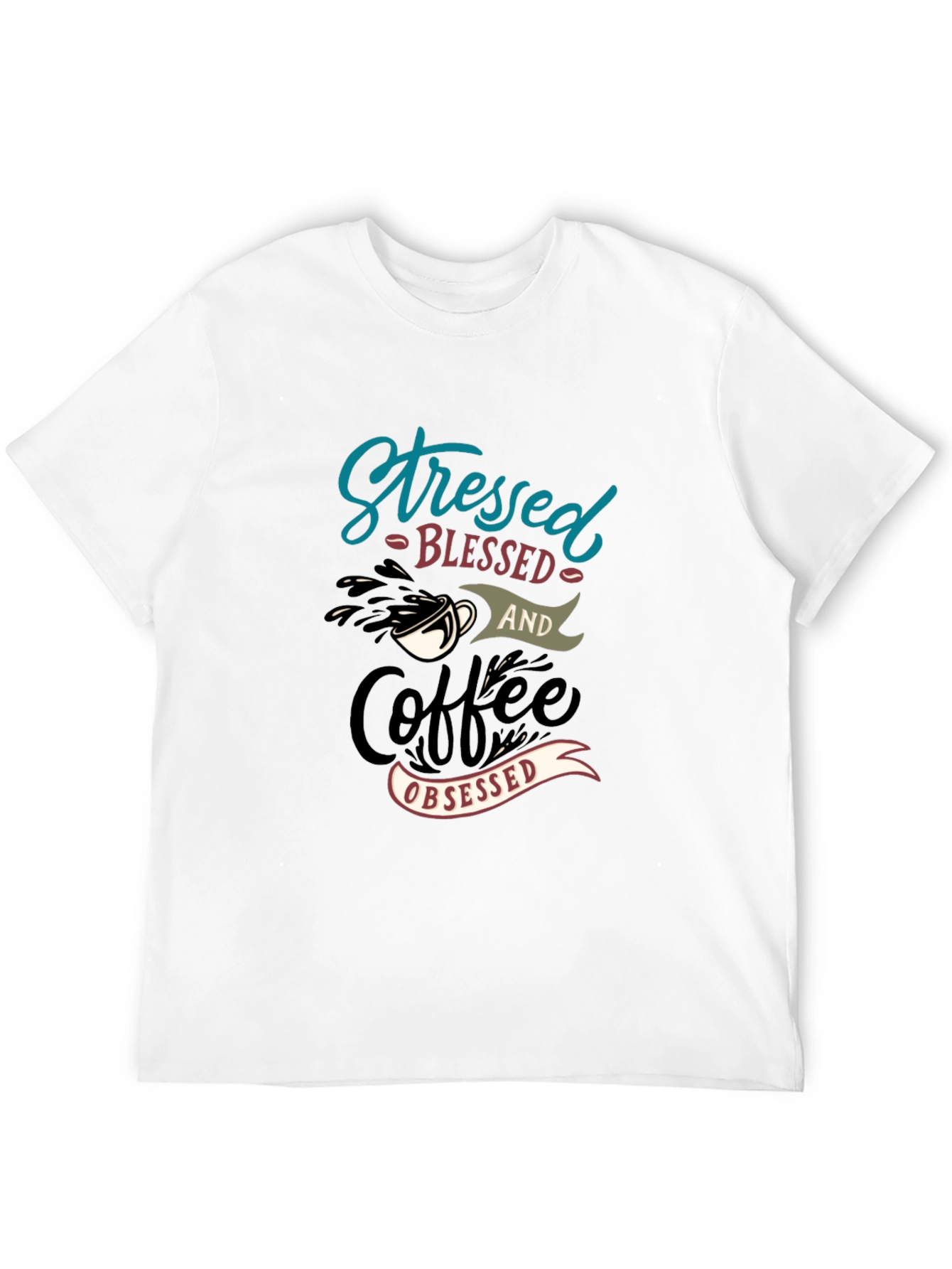 Stressed Blessed Coffee Obsessed T-Shirt