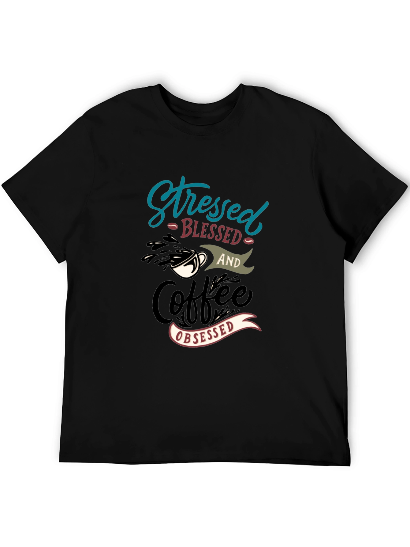 Stressed Blessed Coffee Obsessed T-Shirt