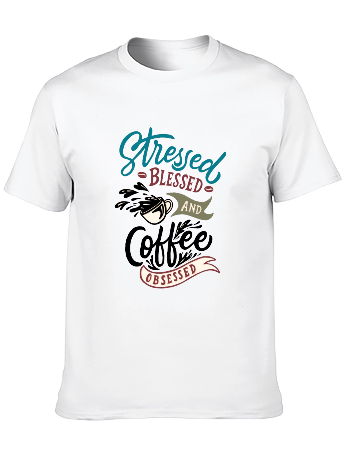 Stressed Blessed Coffee Obsessed T-Shirt
