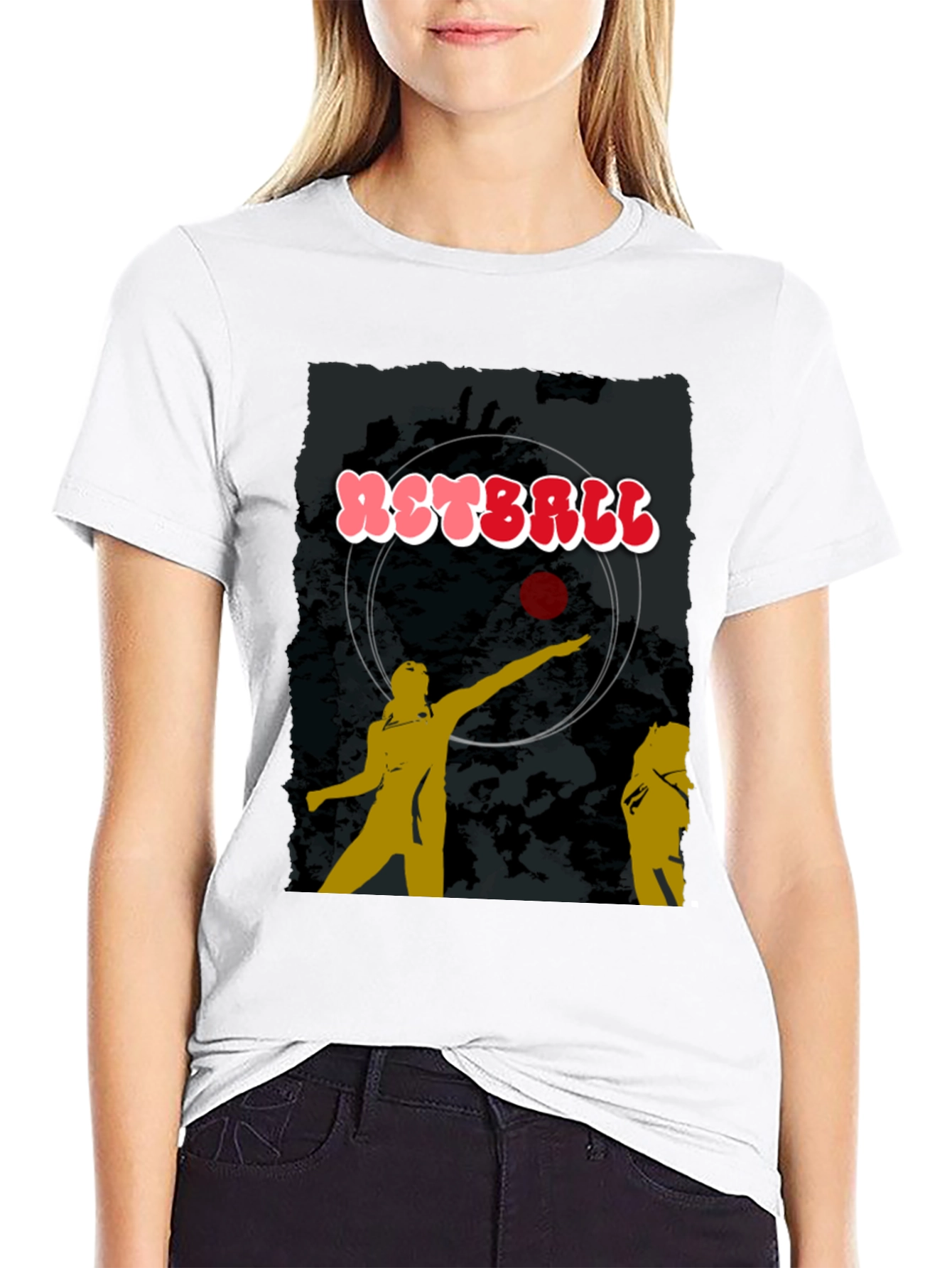 Netball Graphic T-Shirt - Black Cotton Tee