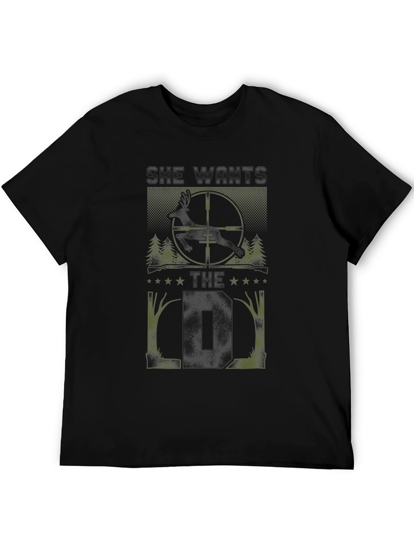 Hunting Rifle Scope Mens Graphic T-Shirt