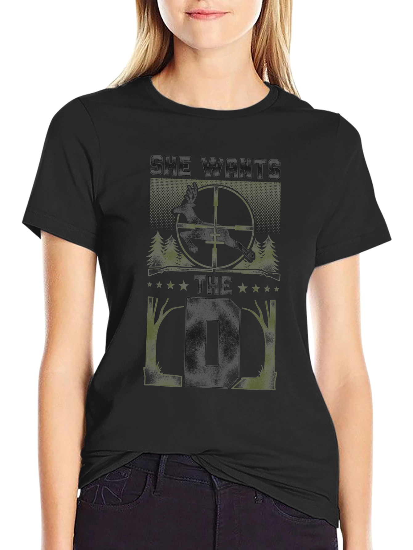 Hunting Rifle Scope Mens Graphic T-Shirt