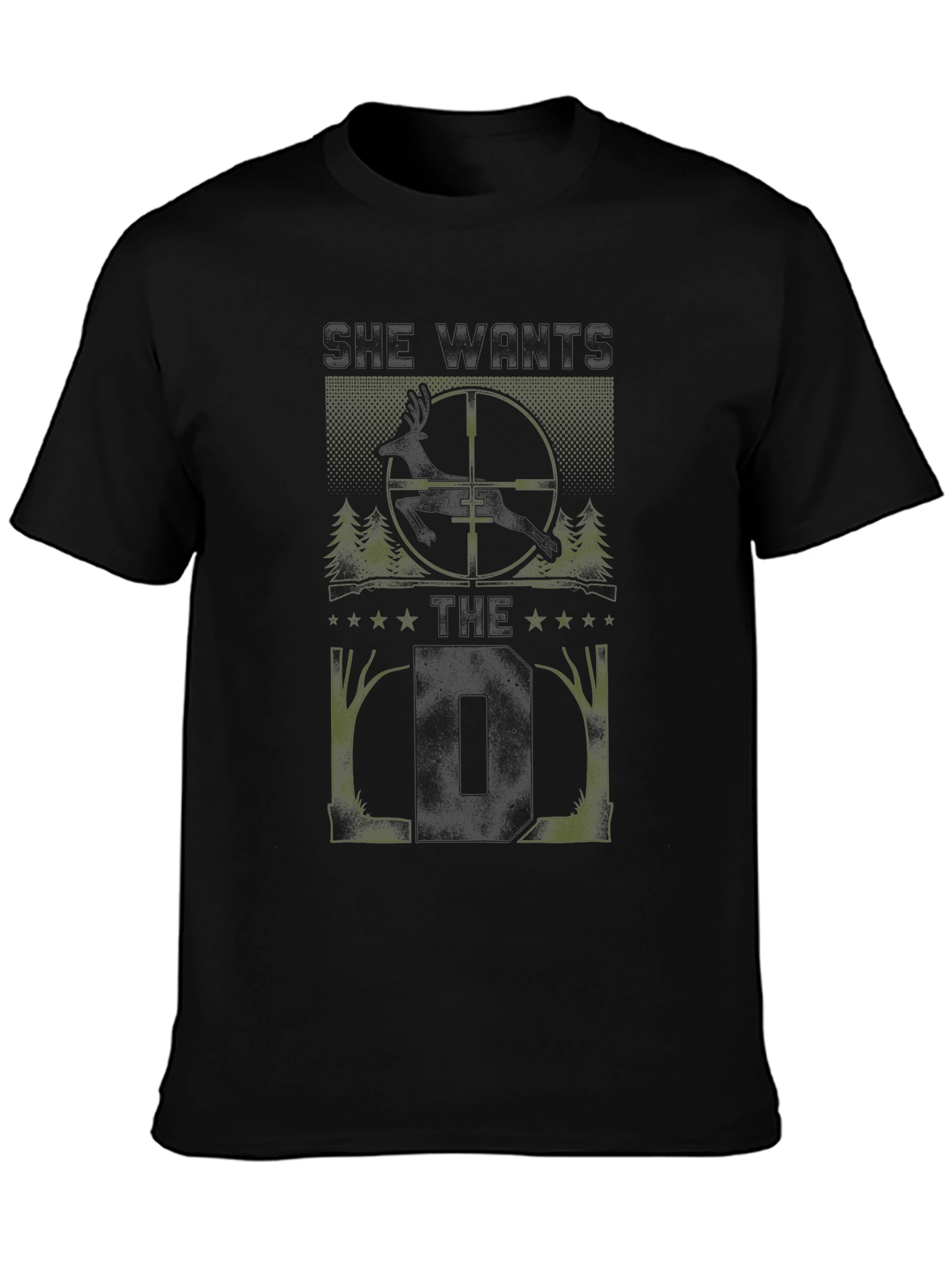 Hunting Rifle Scope Mens Graphic T-Shirt