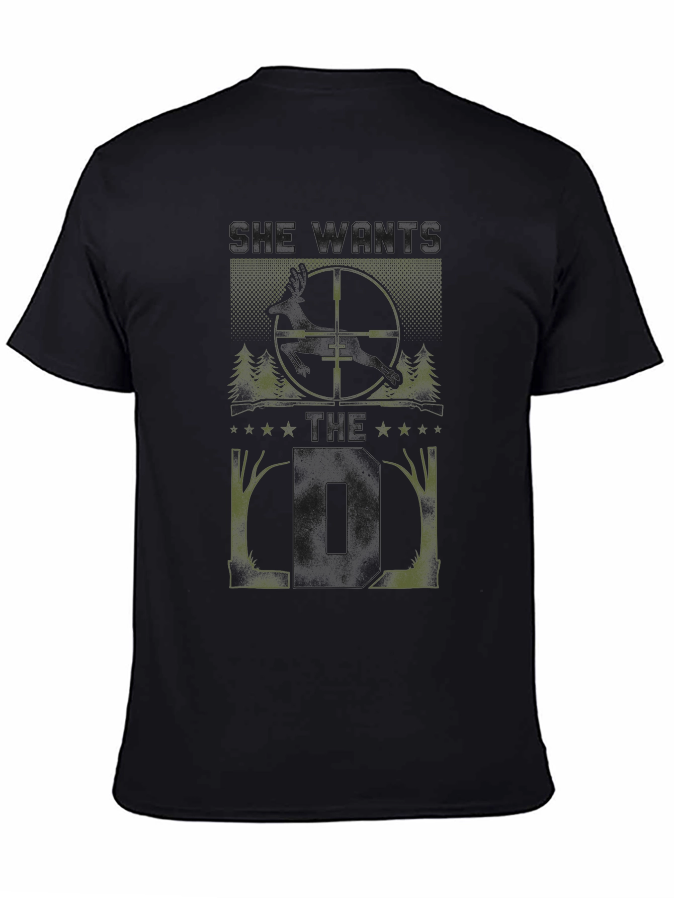 Hunting Rifle Scope Mens Graphic T-Shirt