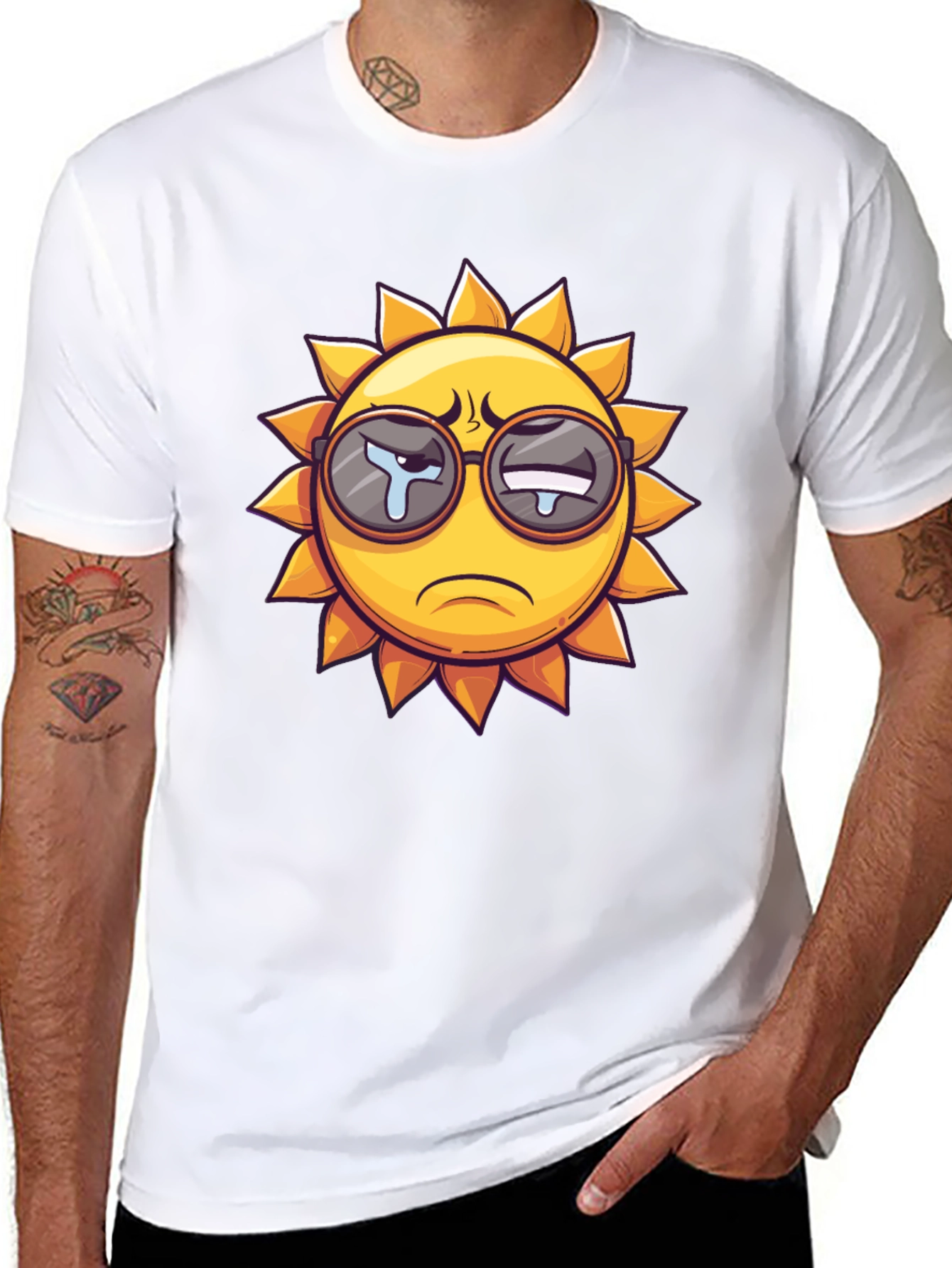 Sad Sun Graphic T-Shirt
