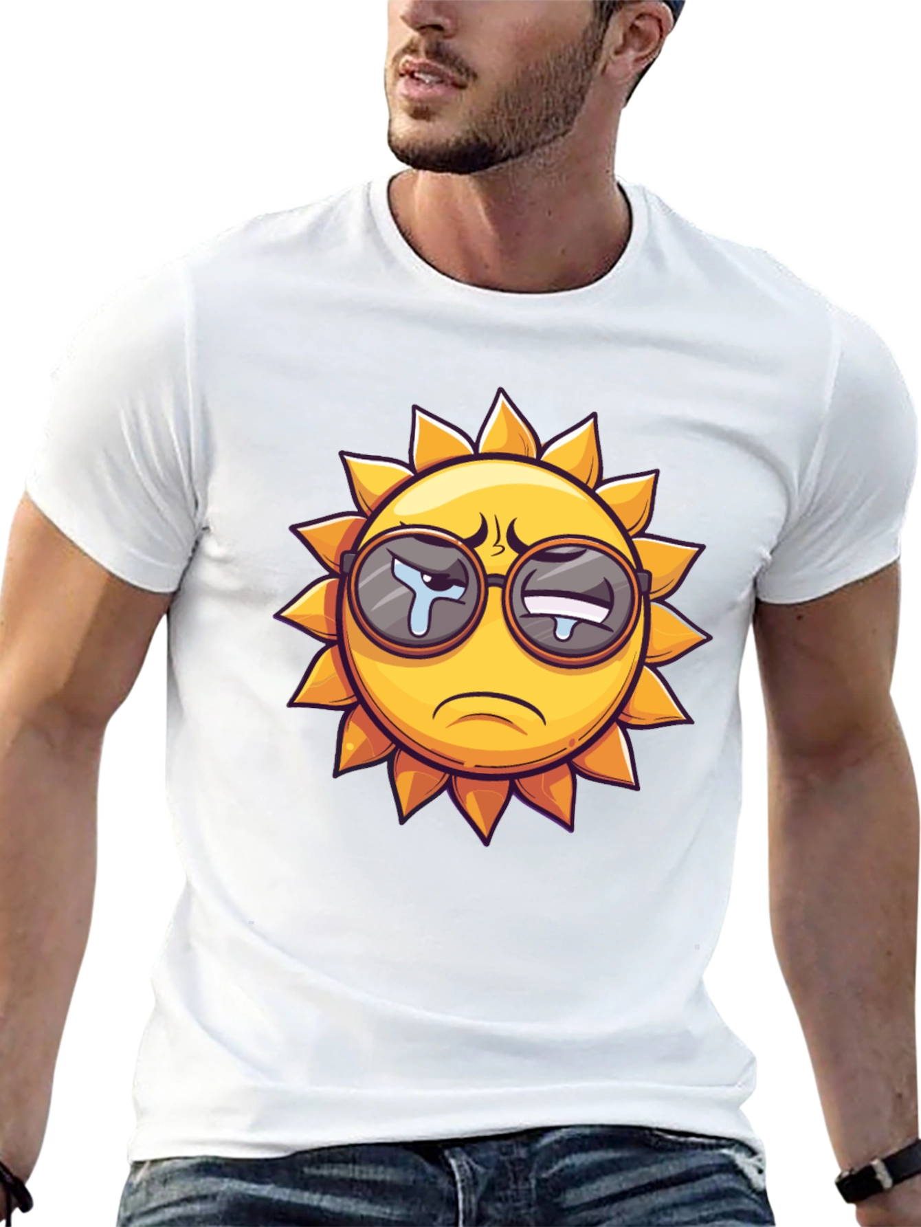 Sad Sun Graphic T-Shirt