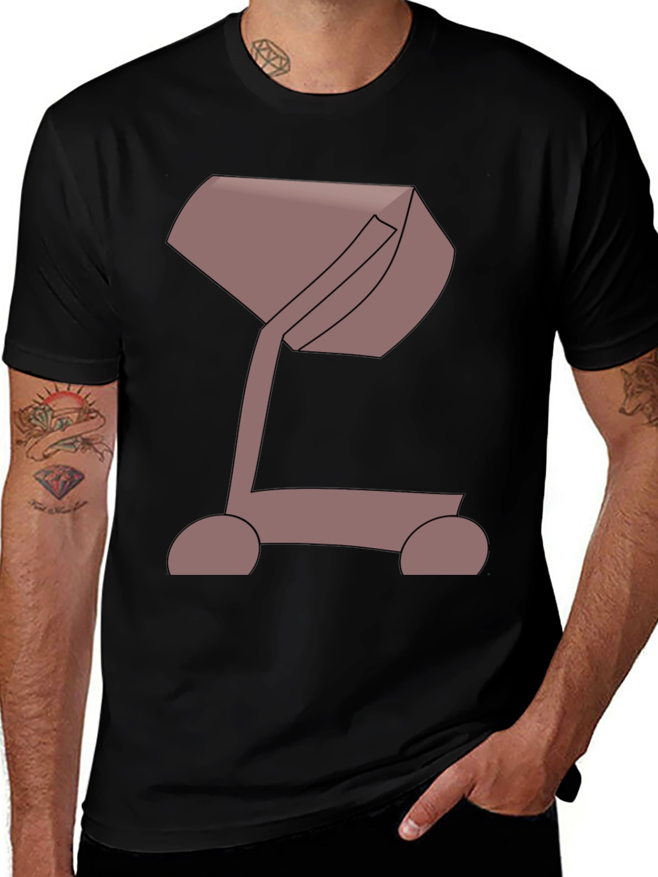 Abstract Cartoon Graphic Tee - Unique Design Shirt