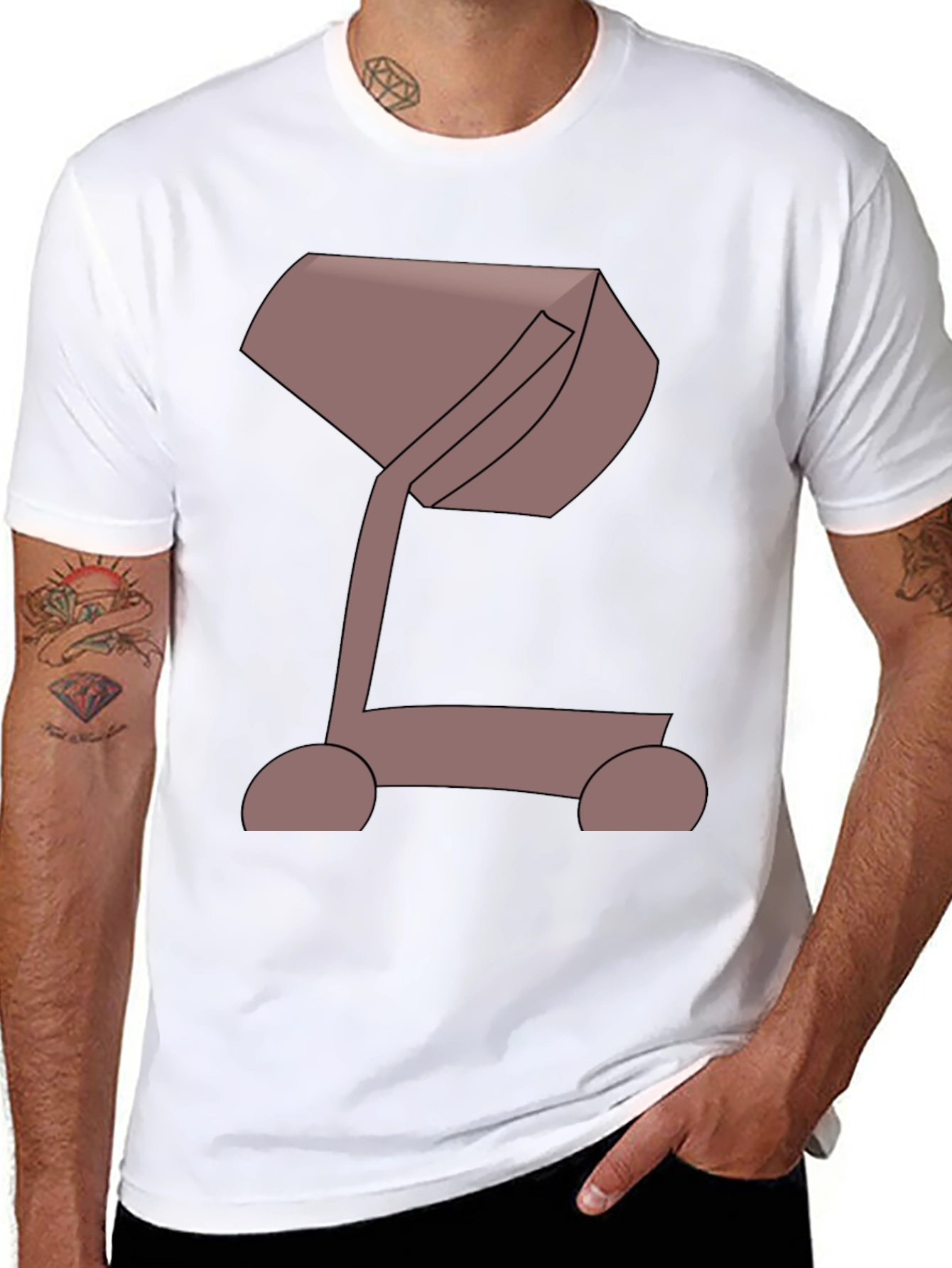 Abstract Cartoon Graphic Tee - Unique Design Shirt