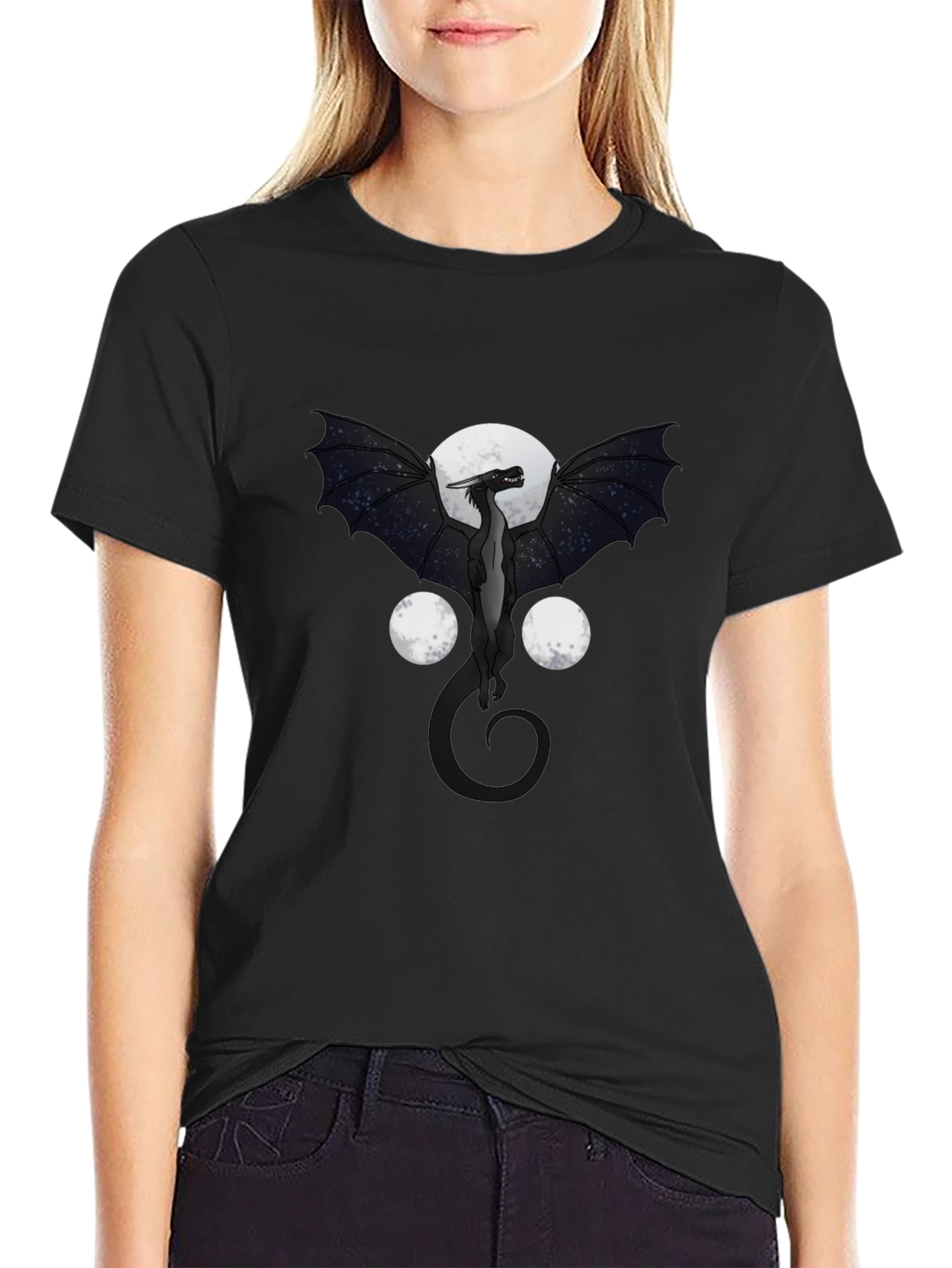 Dragon Moon T-Shirt - Graphic Print