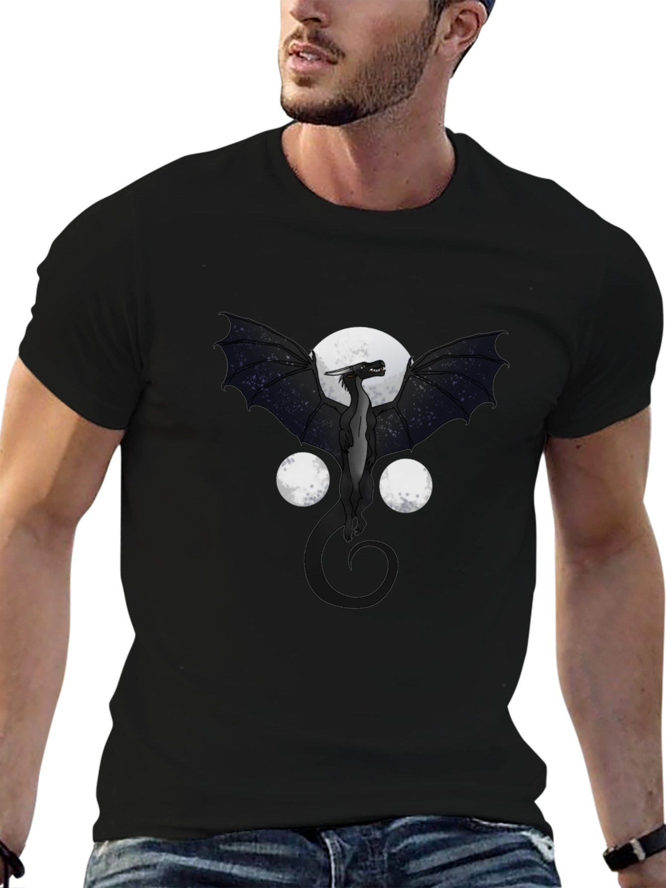 Dragon Moon T-Shirt - Graphic Print