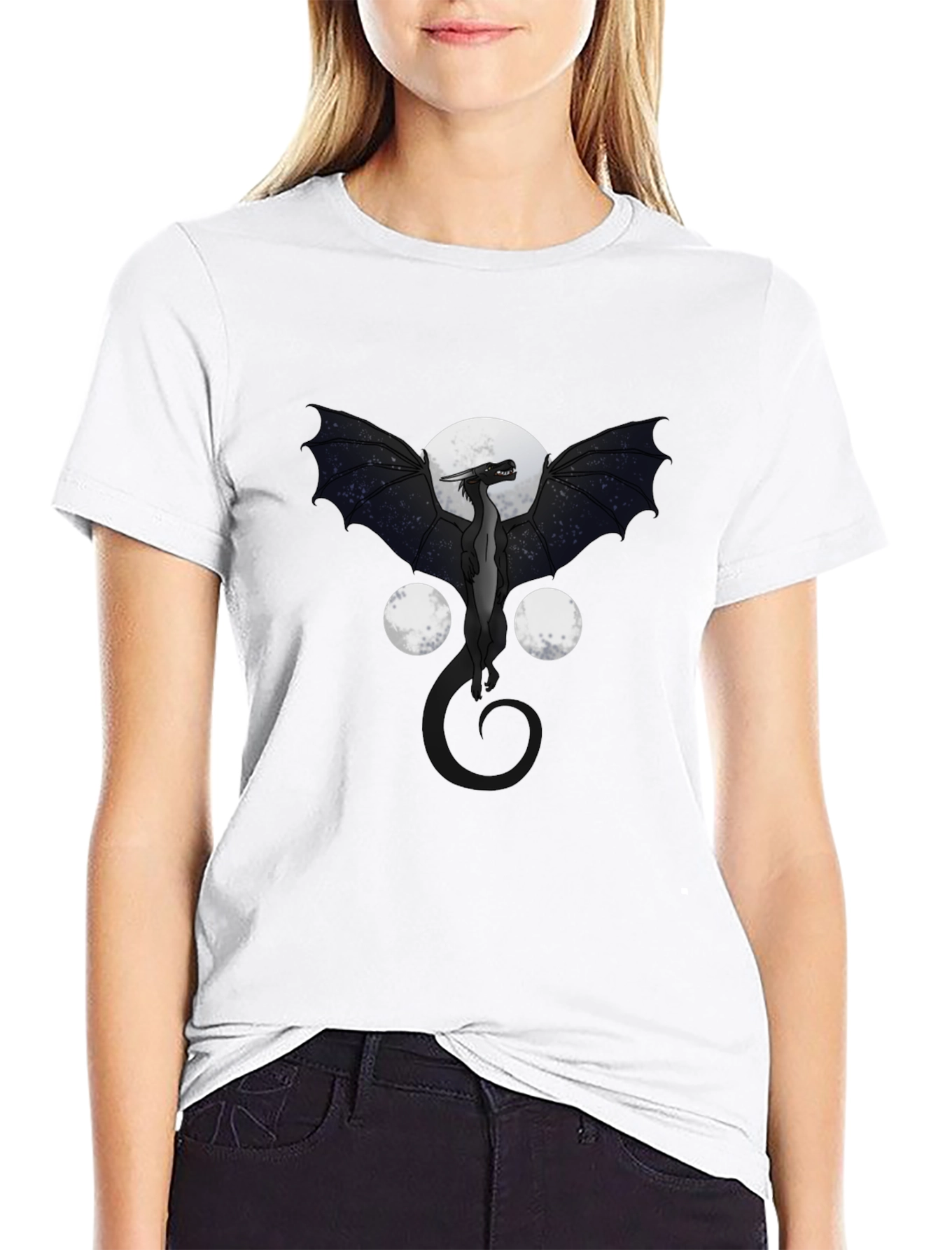 Dragon Moon T-Shirt - Graphic Print