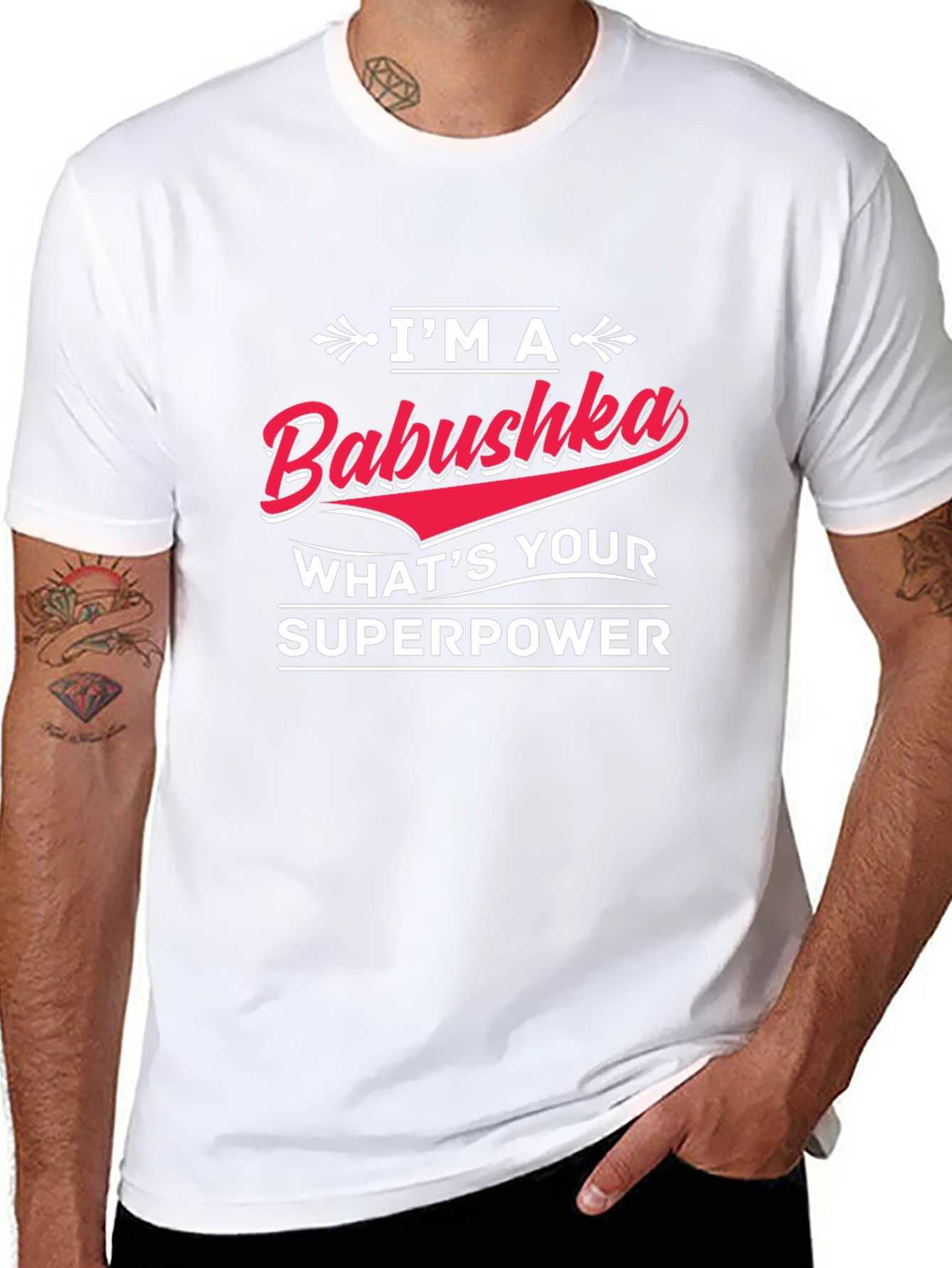 Im A Babushka Whats Your Superpower Black T-Shirt