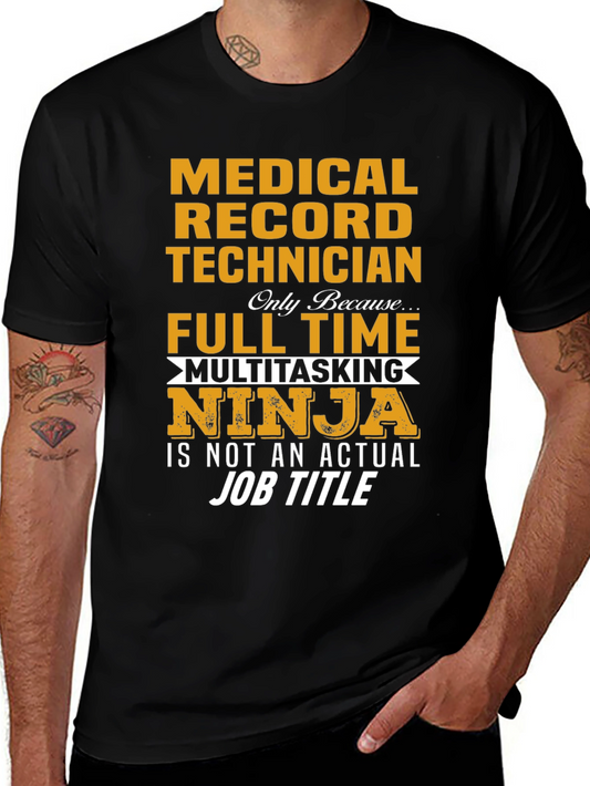 Medical Record Technician Ninja Graphic T-Shirt