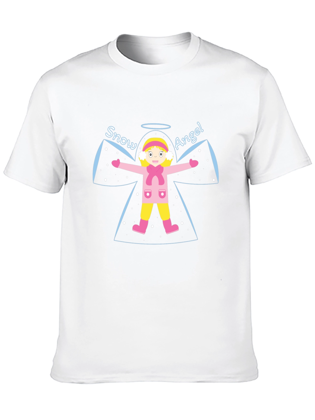 Snow Angel Graphic Tee - Black Cotton Blend