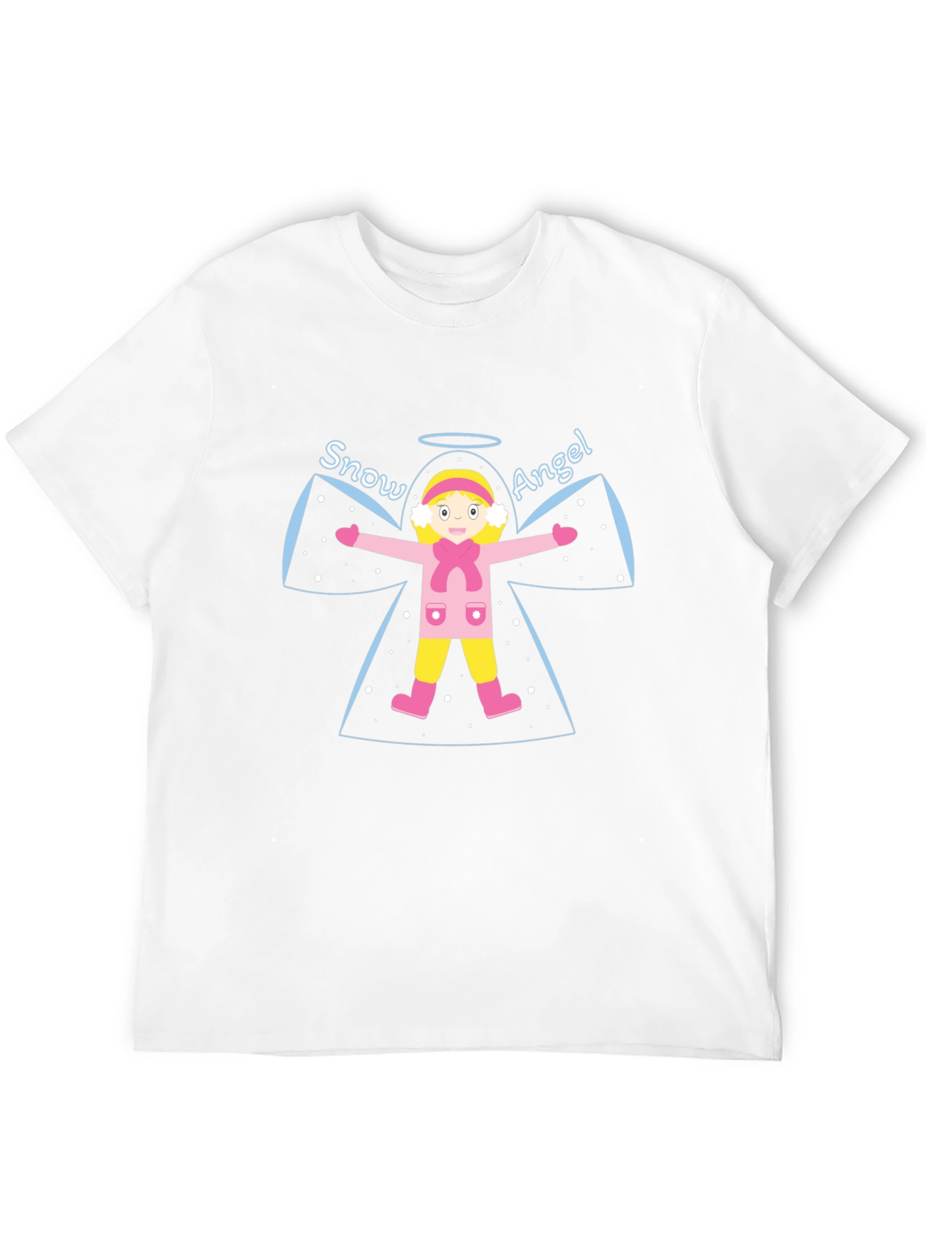 Snow Angel Graphic Tee - Black Cotton Blend