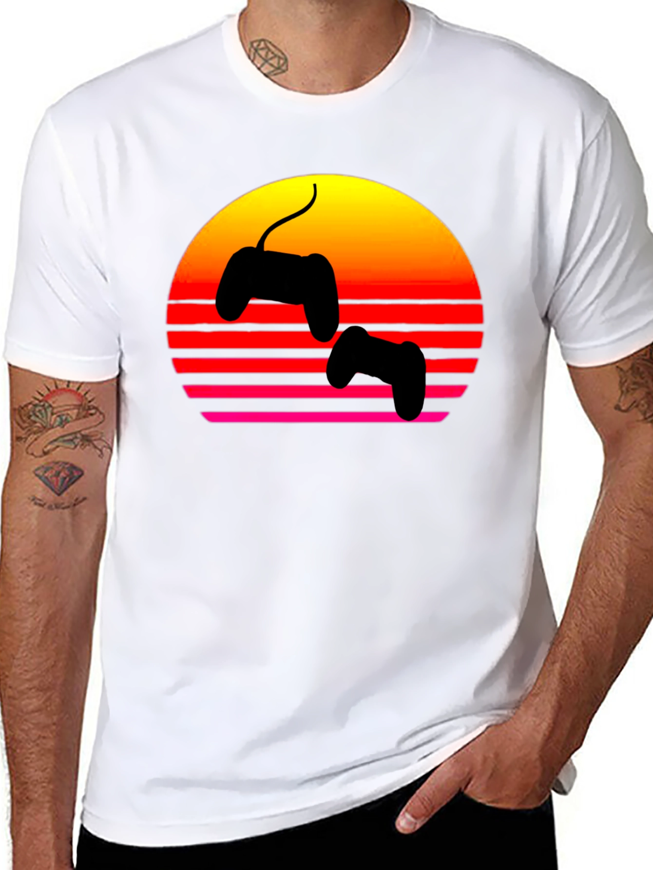 Retro Gaming Sunset T-Shirt