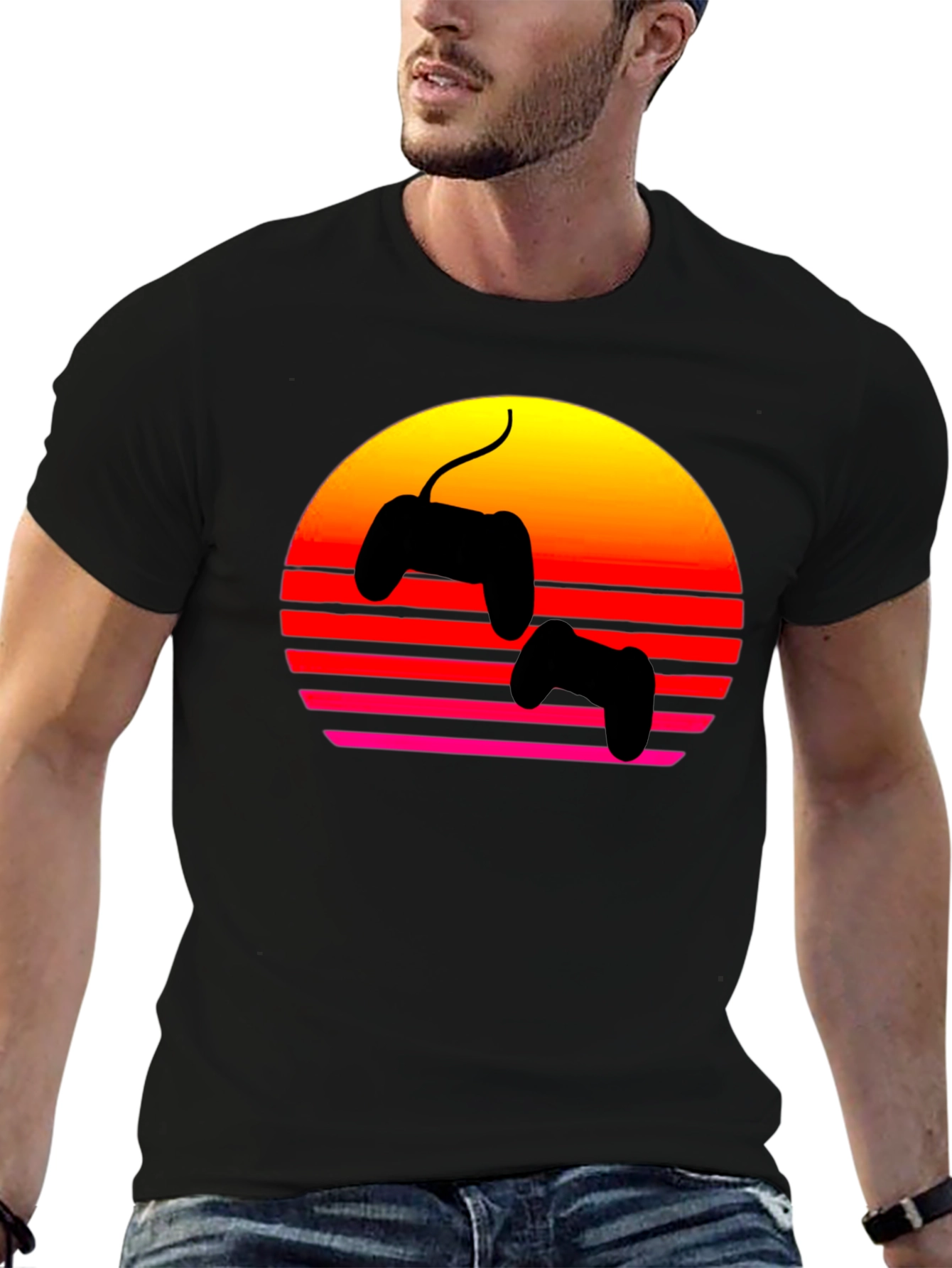 Retro Gaming Sunset T-Shirt