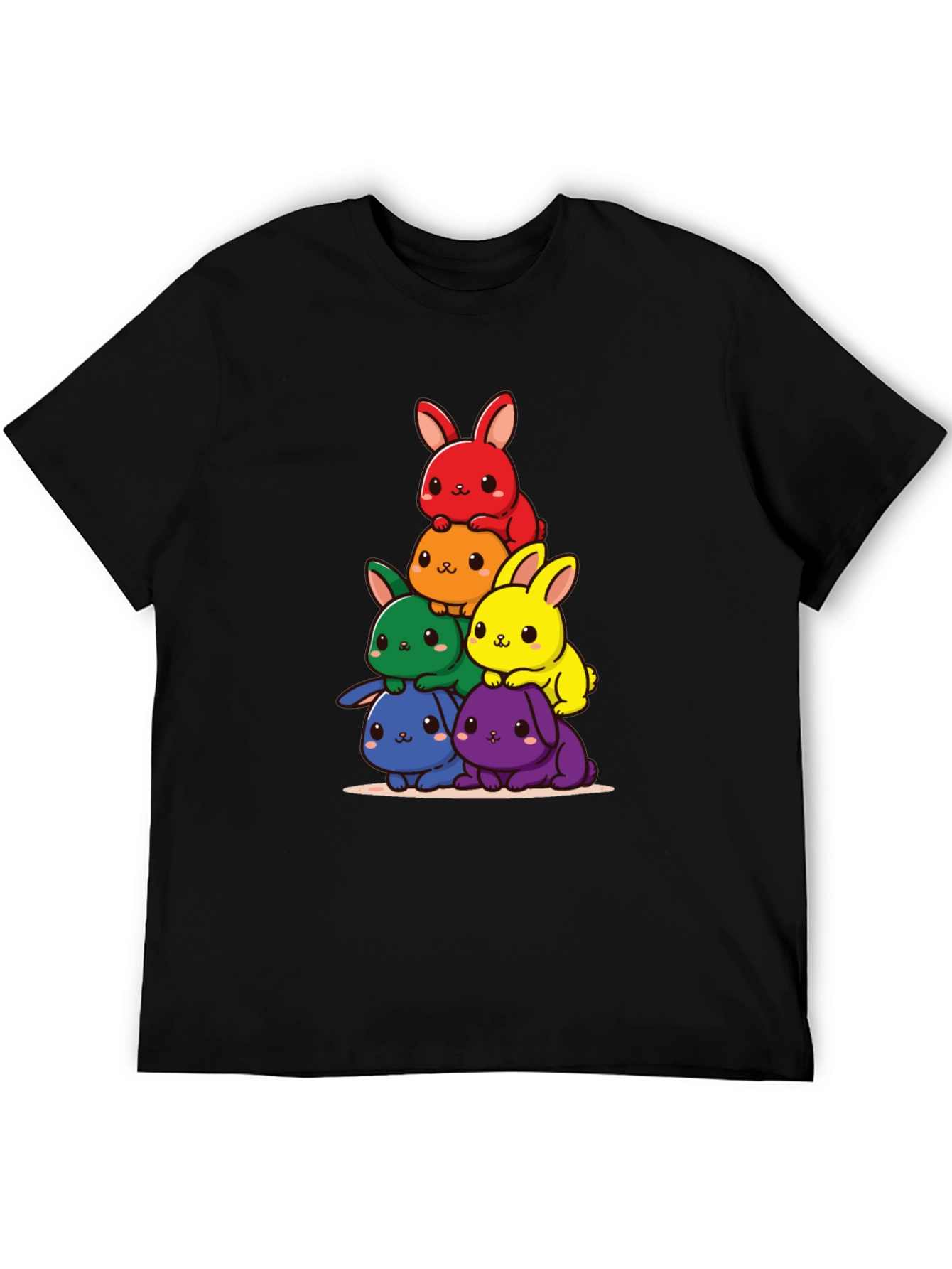 Rainbow Bunny Stack Graphic Tee