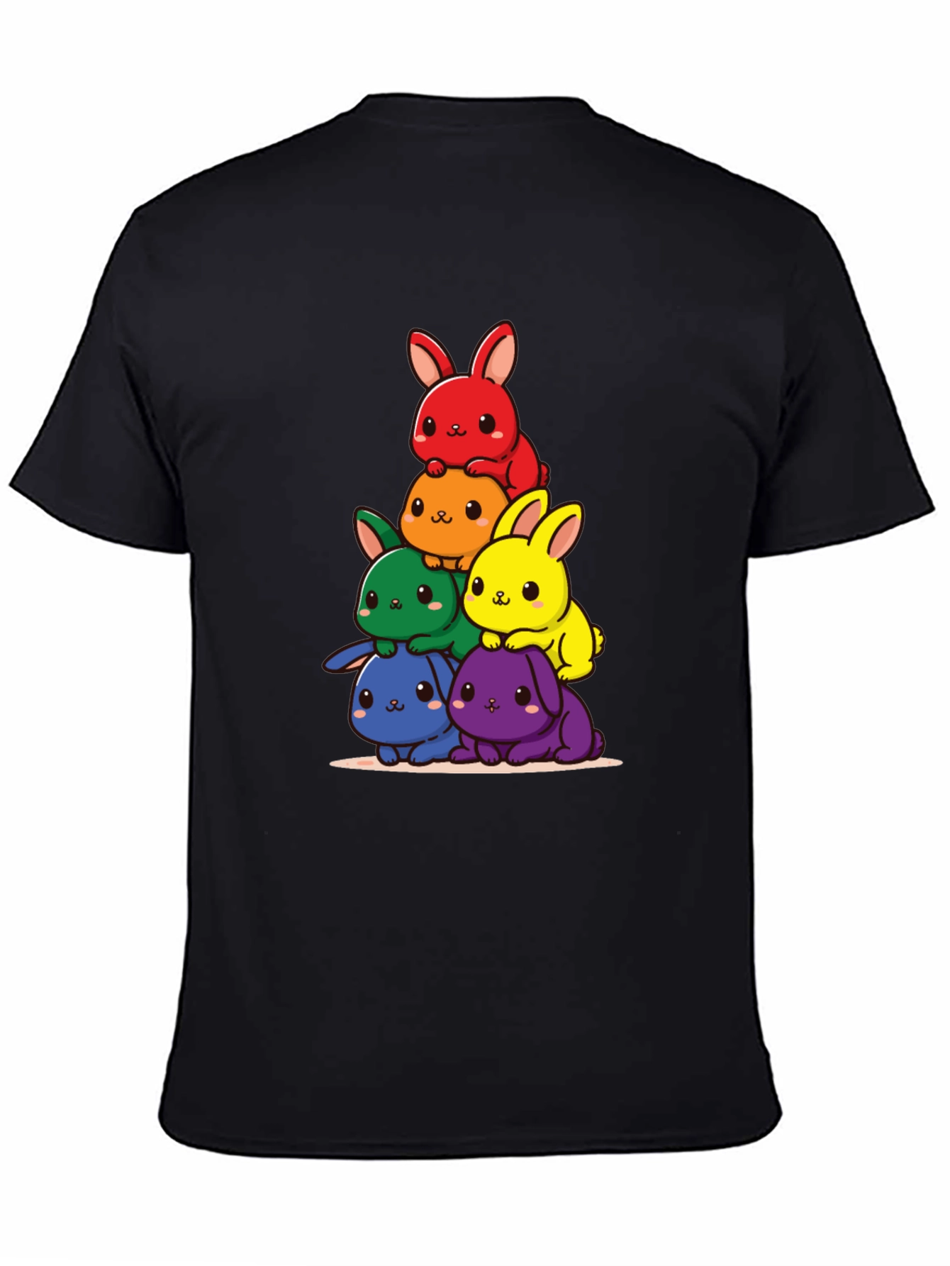 Rainbow Bunny Stack Graphic Tee