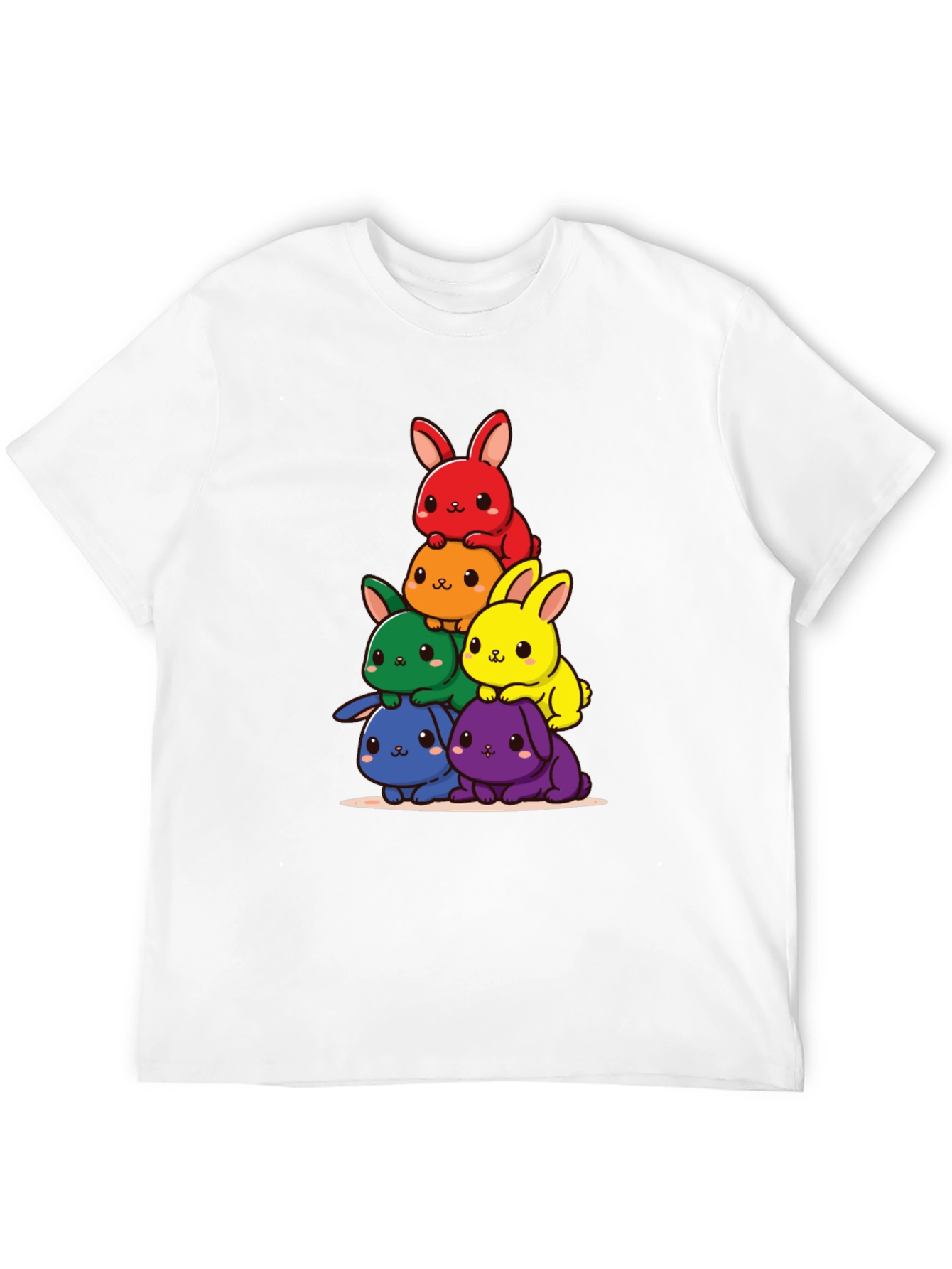 Rainbow Bunny Stack Graphic Tee