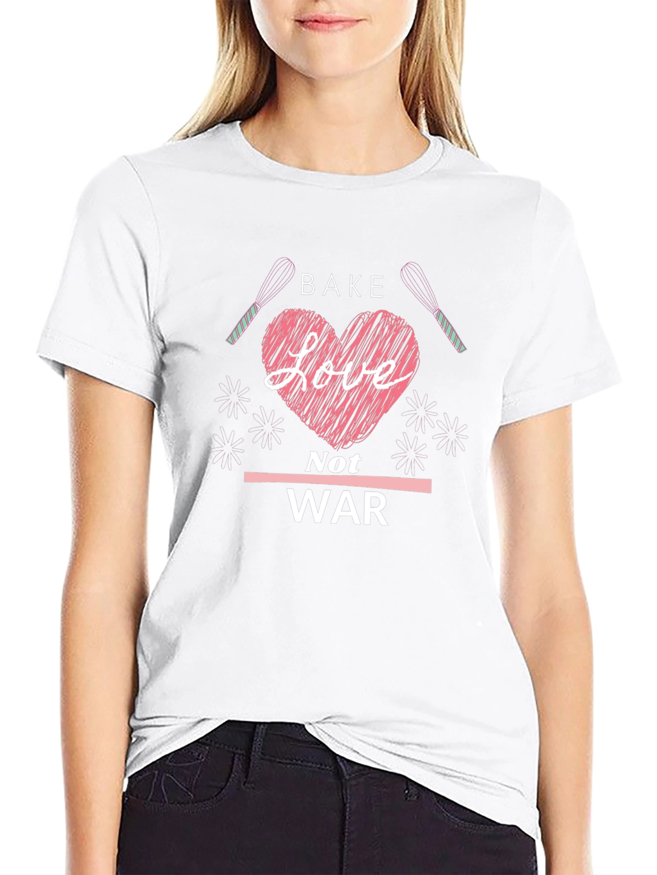 Bake Love Not War Graphic T-Shirt