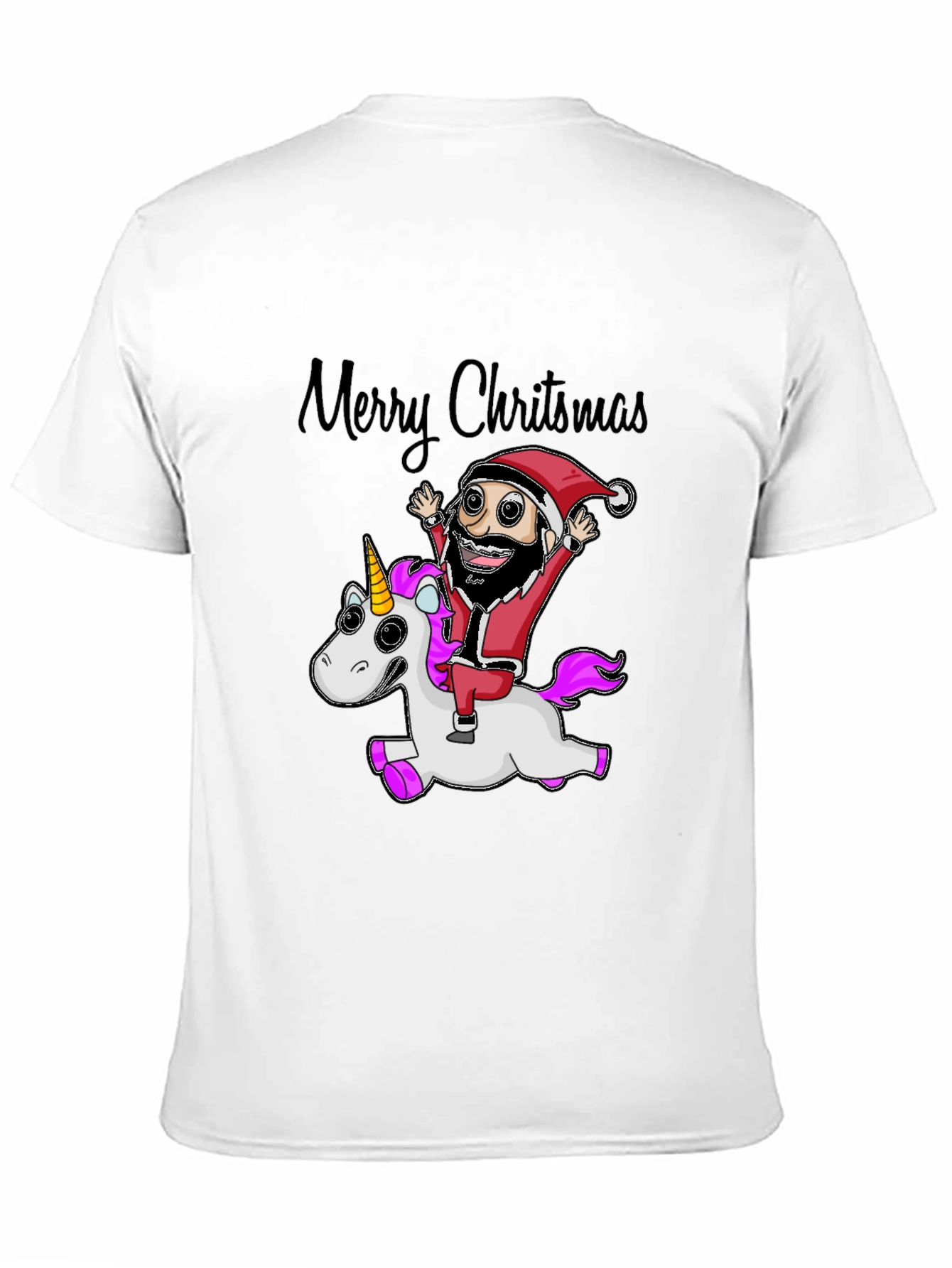 Merry Christmas Santa Riding Unicorn T-Shirt