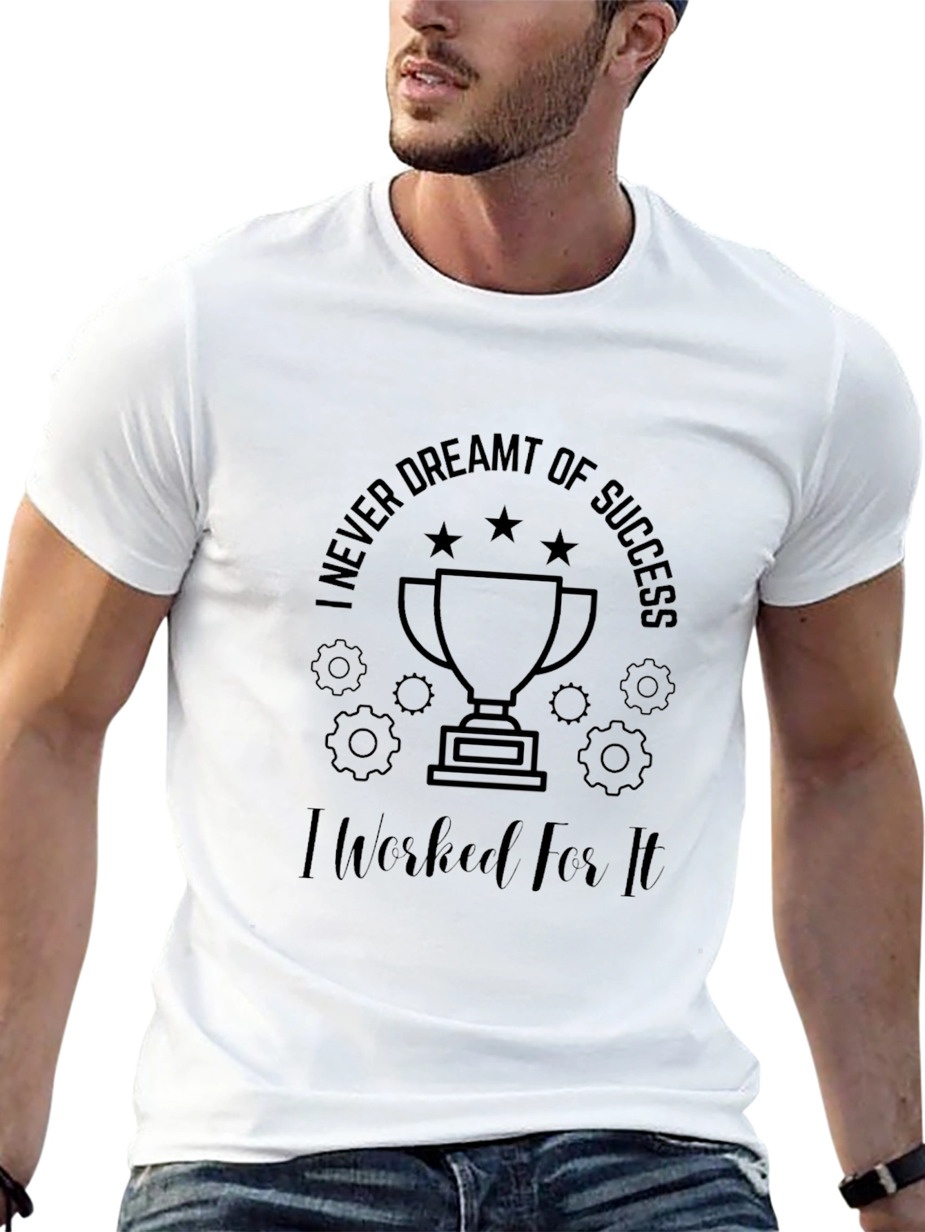 Motivational Black Graphic T-Shirt